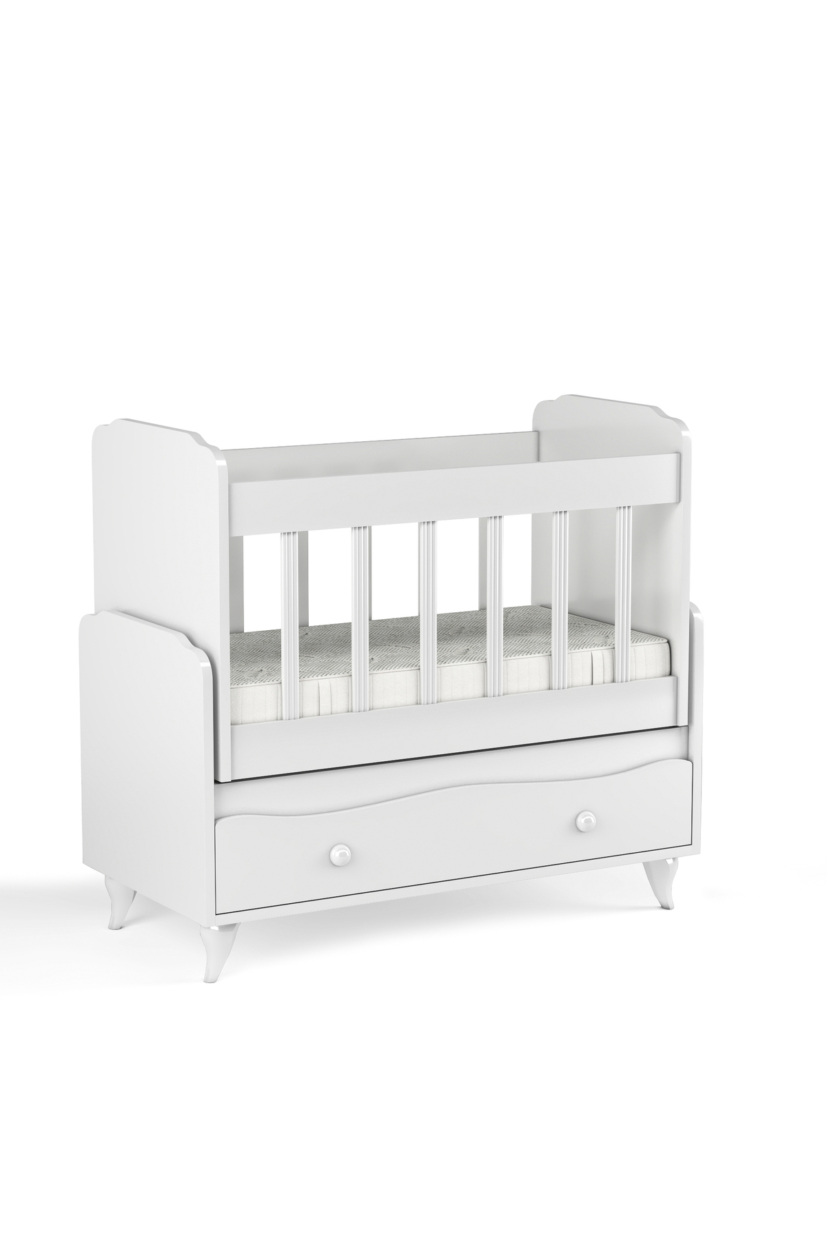 BANANA BABY Yıldız YATAK HEDİYELİ Sallanır Sabitlenir Anne Yanı Çekmeceli Beşik fotoğrafı 5 (önizleme)