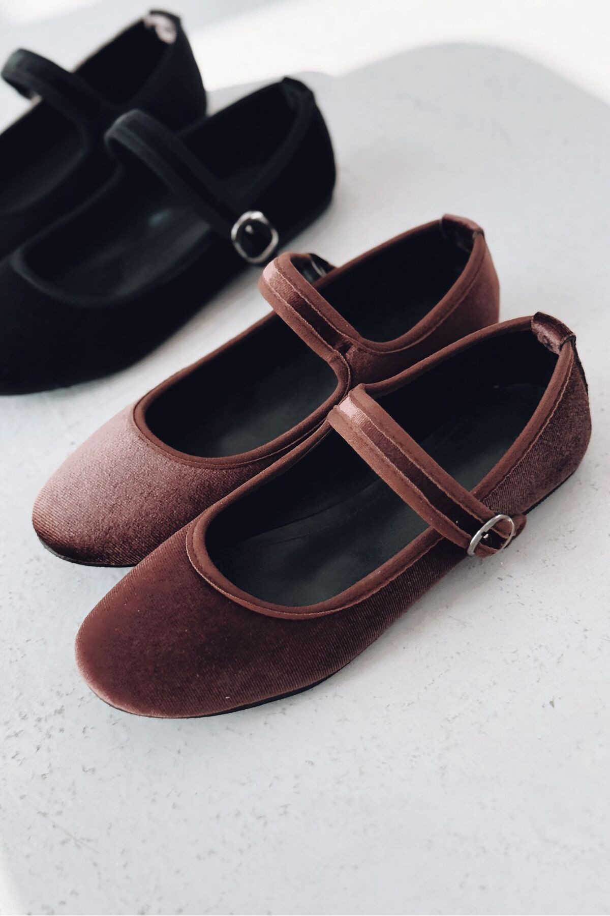 I Love Shoes Vosinta Kadife Mary Jane Babet Acıkahve görsel 3