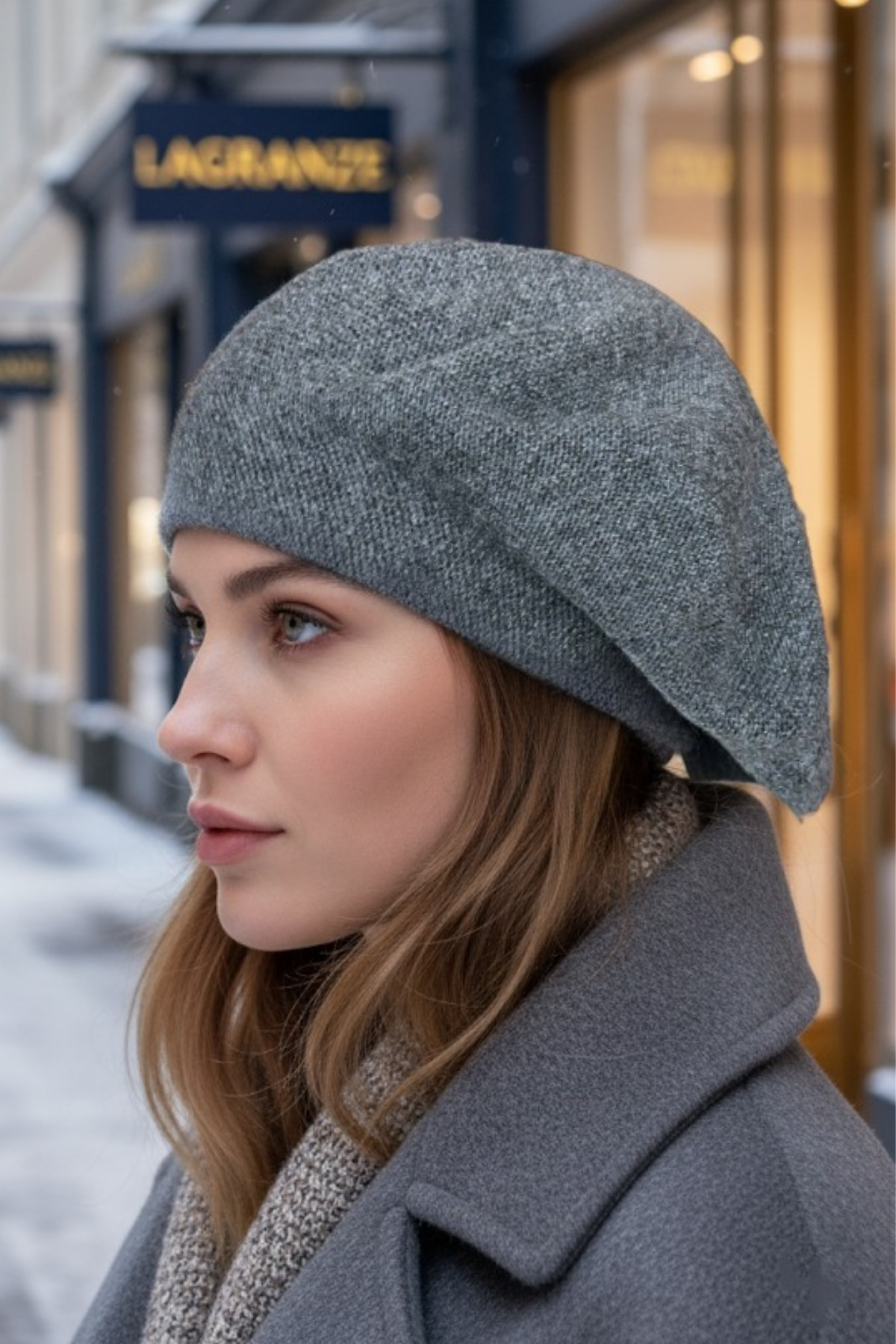 LAGRANZE Klasik Fransız Tarzı Örgü Bere Premium Şapka