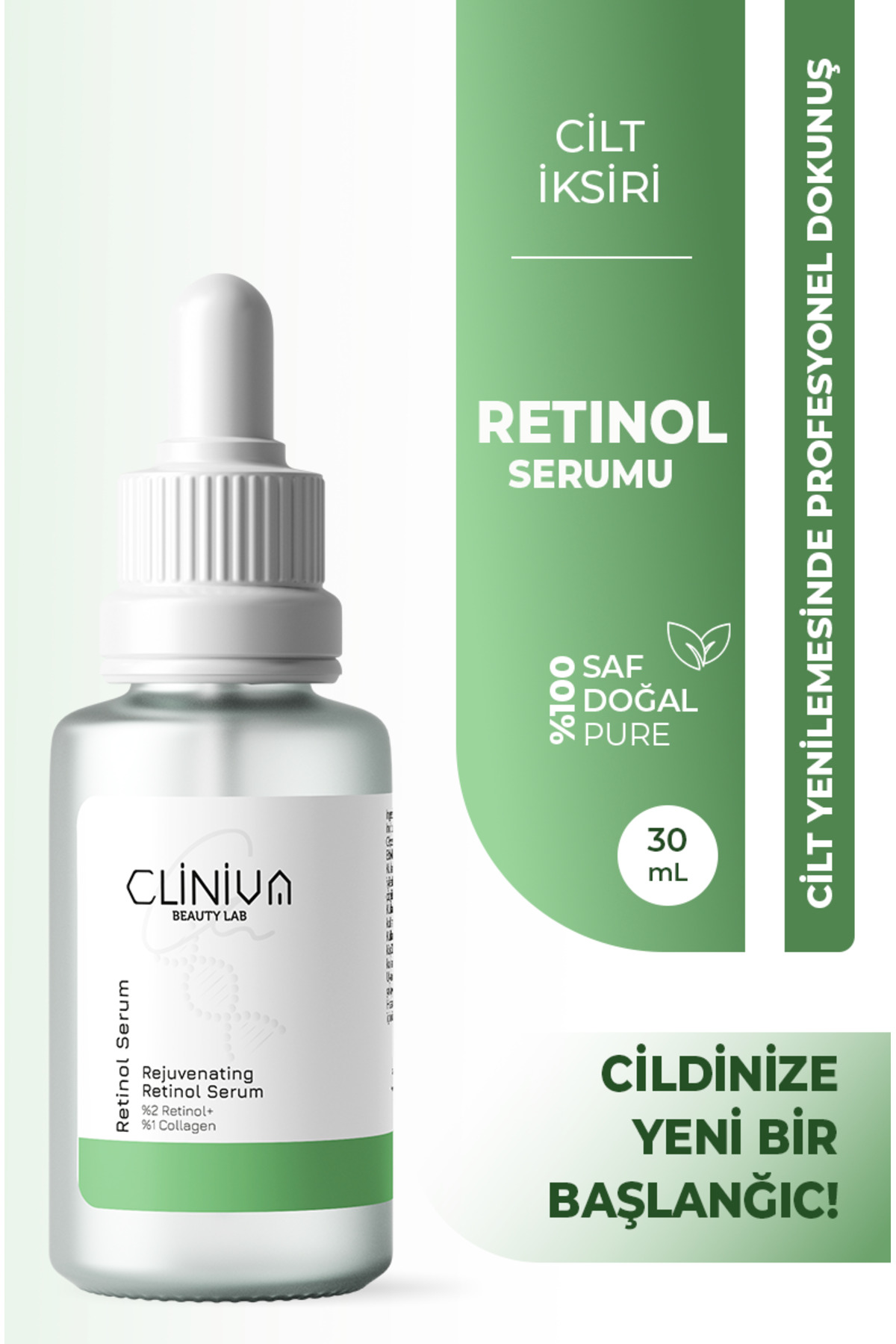 Gençlik İksiri – Retinol Serum 30 ml | Kırışıklık Karşıtı & Cilt Yenileyici İlk Günde Etki