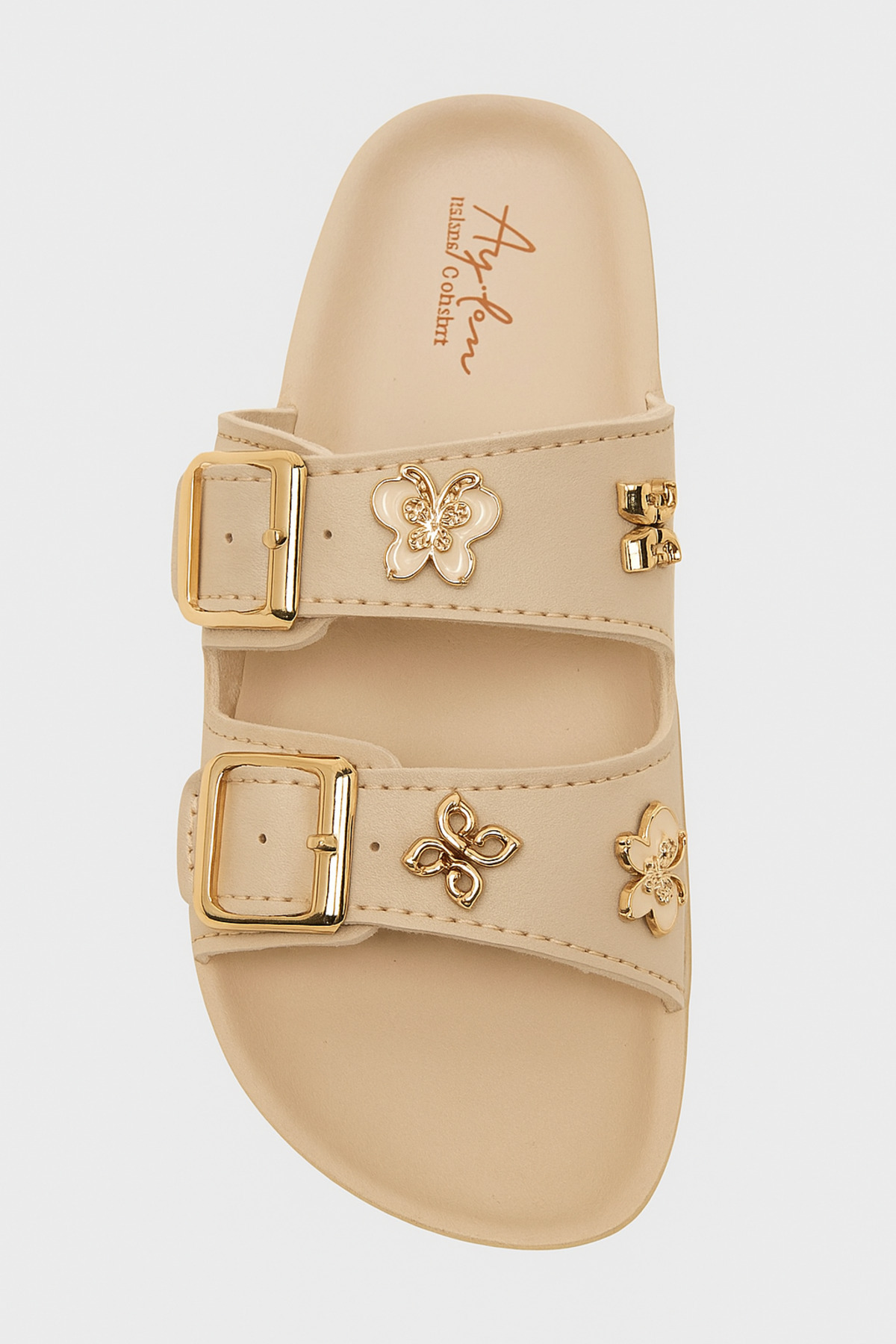 Ayder Çift Toka Anatomik Günlük Şık Sağlam Terlik Yumuşak Tabanlı Lüks Terlik