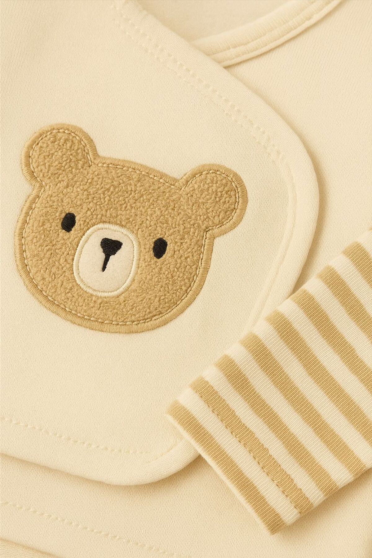 Mai Perla Fiyonklu Ayı Lüx Organik Yeni Doğan Hastane Çıkışı Kutulu Zıbın Seti fotoğrafı 2 (önizleme)