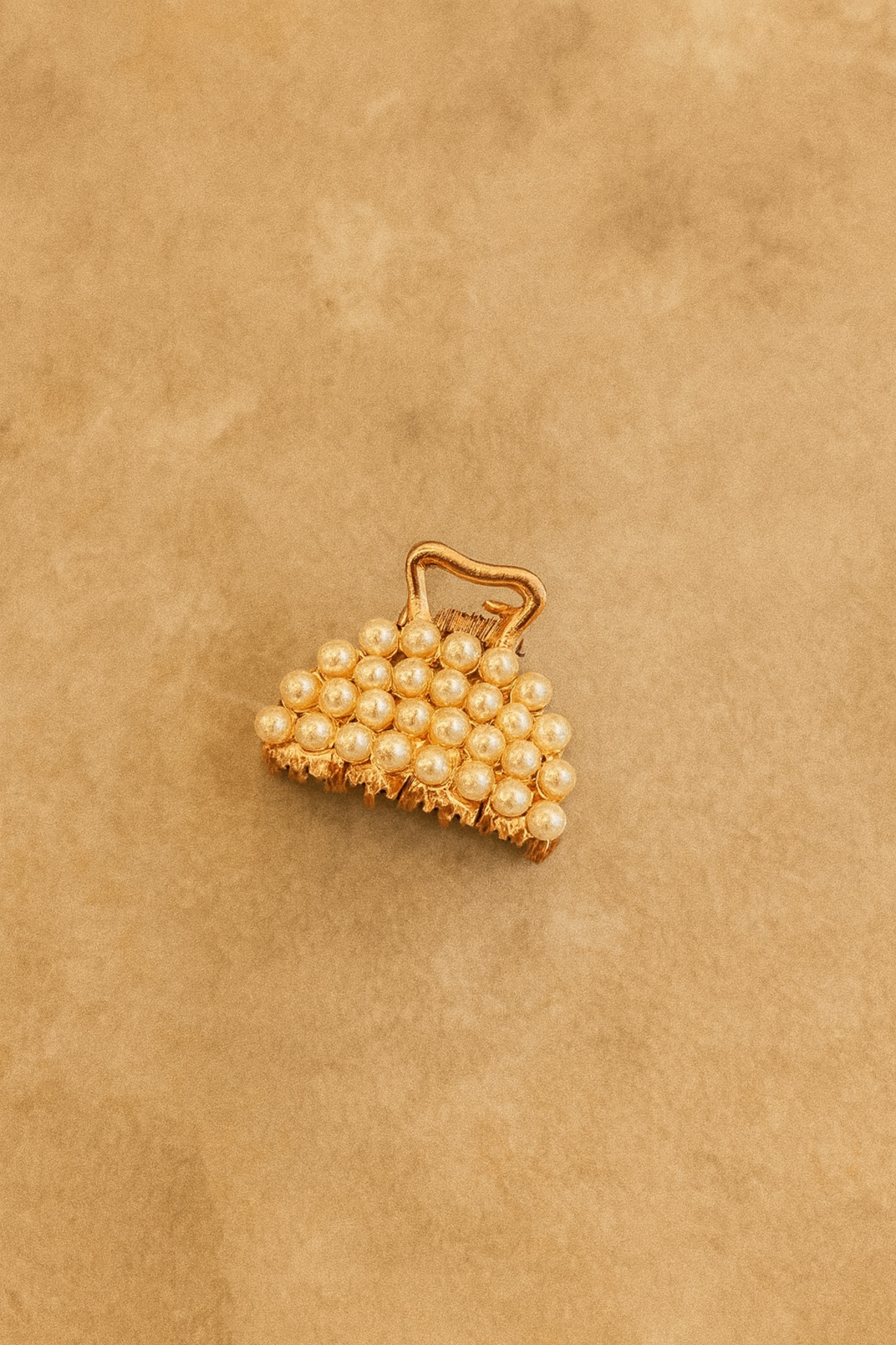 ŞEHRAZAT HANDMADE TASARIM ROSE GOLD İNCİLİ ORTA BOY MANDAL SAÇ TOKASI görsel 2