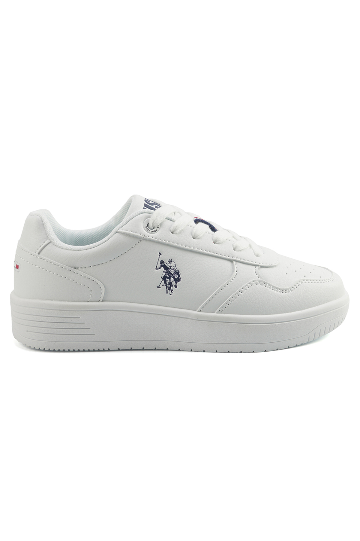 U.S. Polo Assn. Women's White Sneakers - Bold Rugged Style with Durable Sole ...
