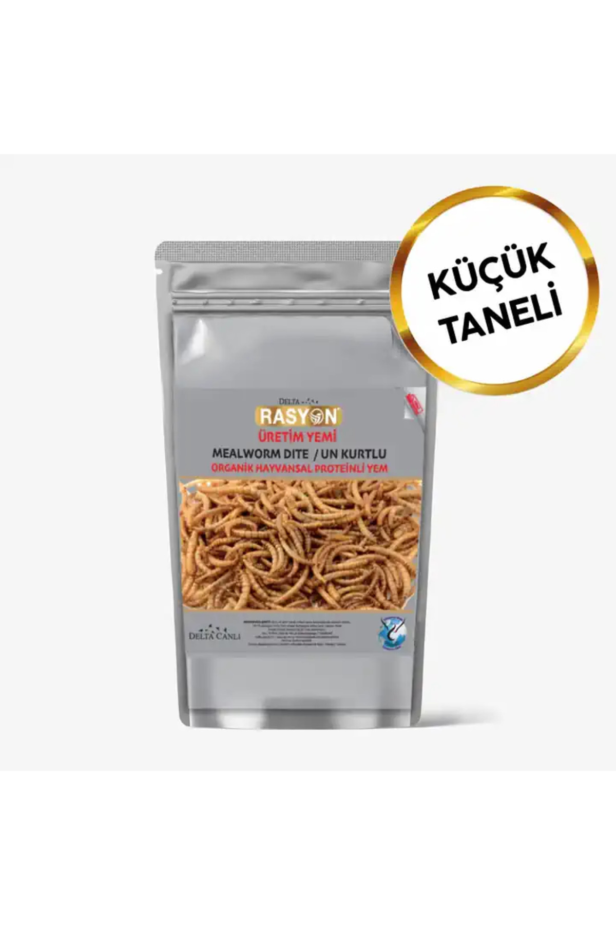 delta rasyon Un Kurtlu Organik Hayvansal Proteinli Üretim Yemi Küçük Taneli - 1 Kg