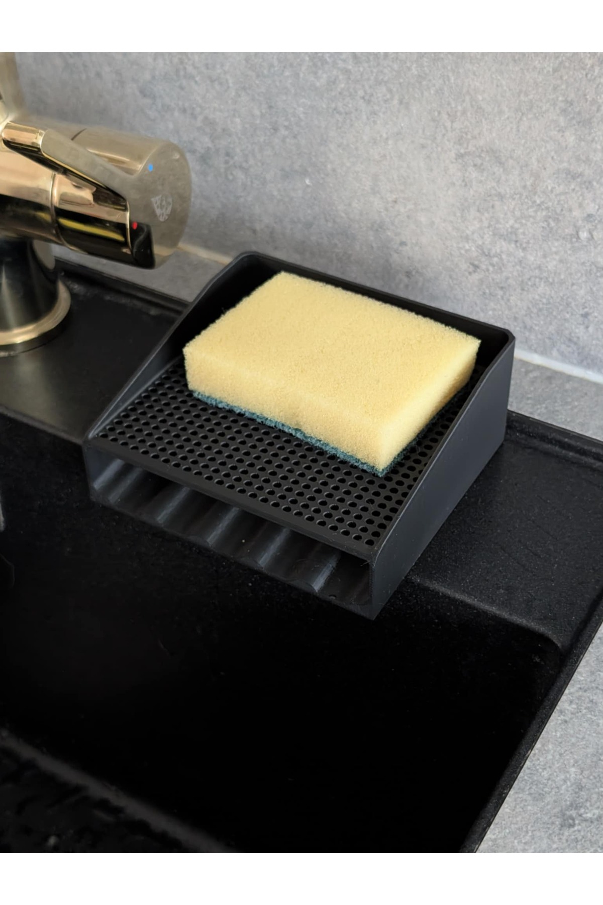 : Mutfak Sünger ve Fırça Tutucu – 3D Baskı Dekoratif Organizer