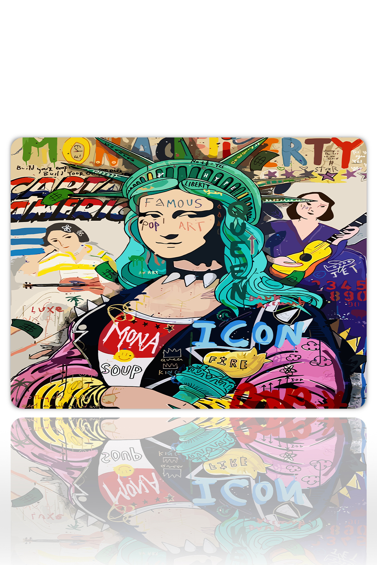Mona Lisa Pop 40x30 3mm Gaming Gaming Gaming Mouse Pad, Gaming mousepad, Table Mat