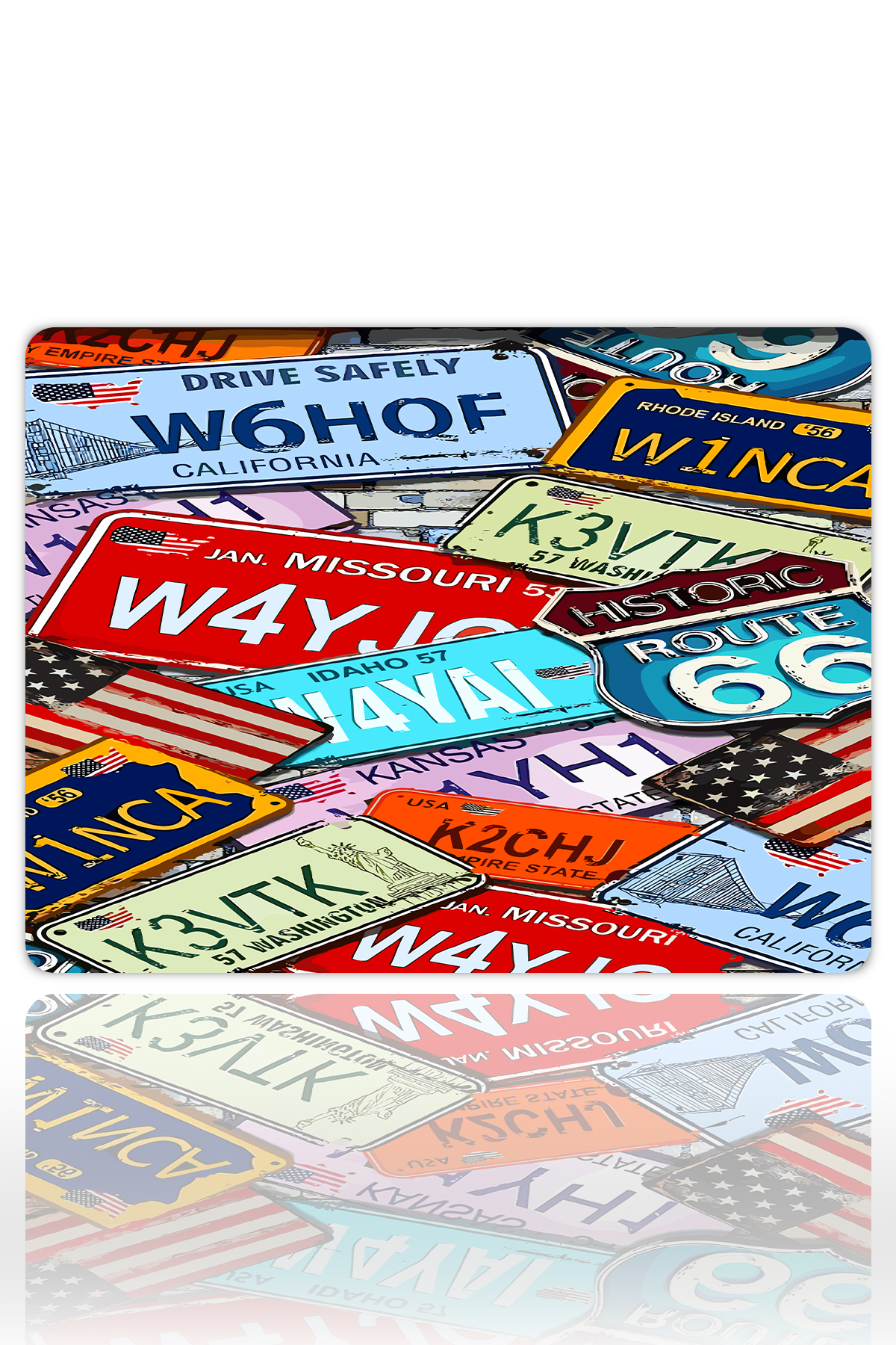 Route to Freedom 40x30 3mm Gaming Gaming Gaming Mouse Pad, Gaming mousepad, Table Mat