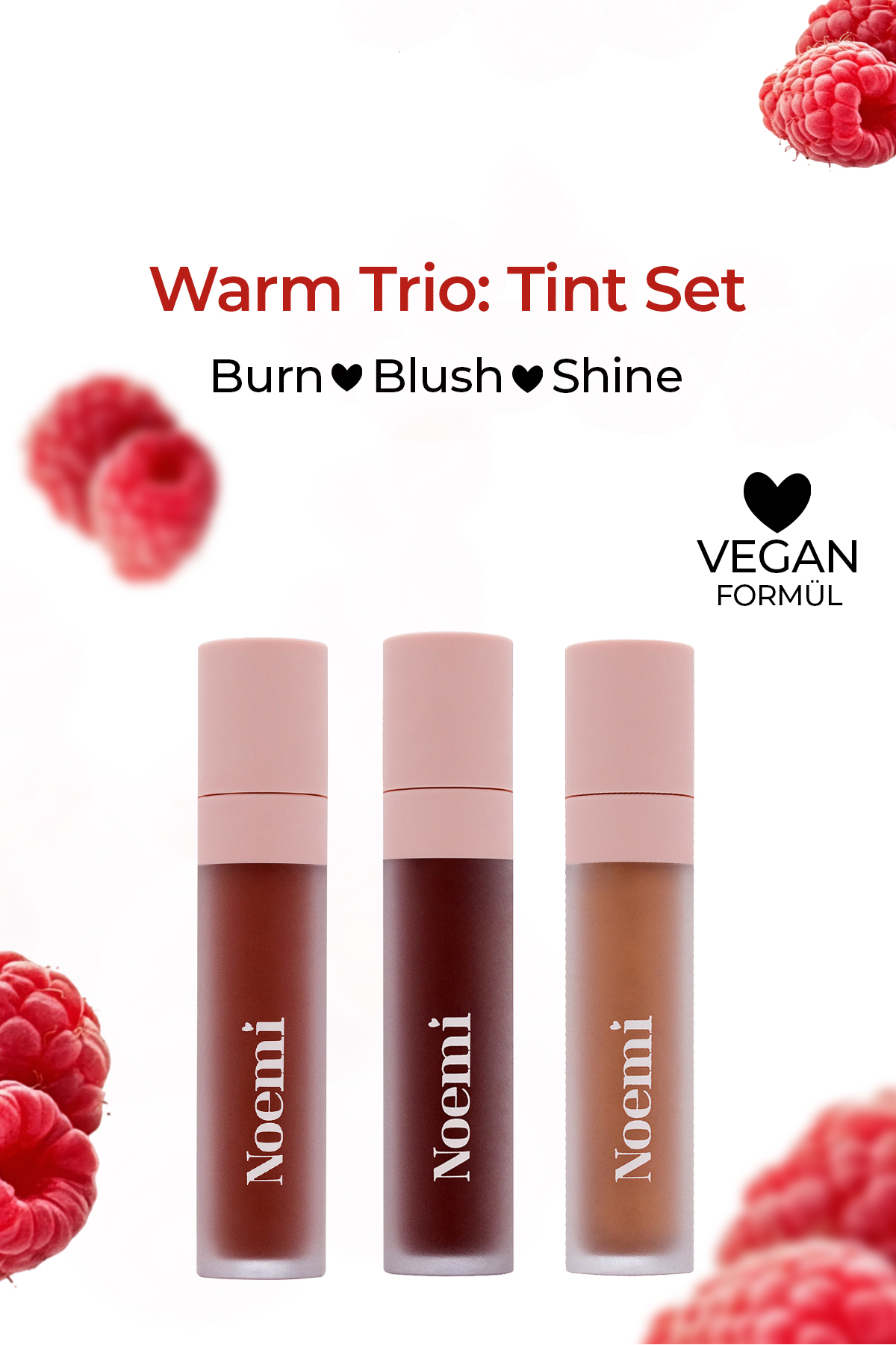 Noemi Warm Trio: Tint Set Burn - Blush - Shine — زرشکی 66364-0015