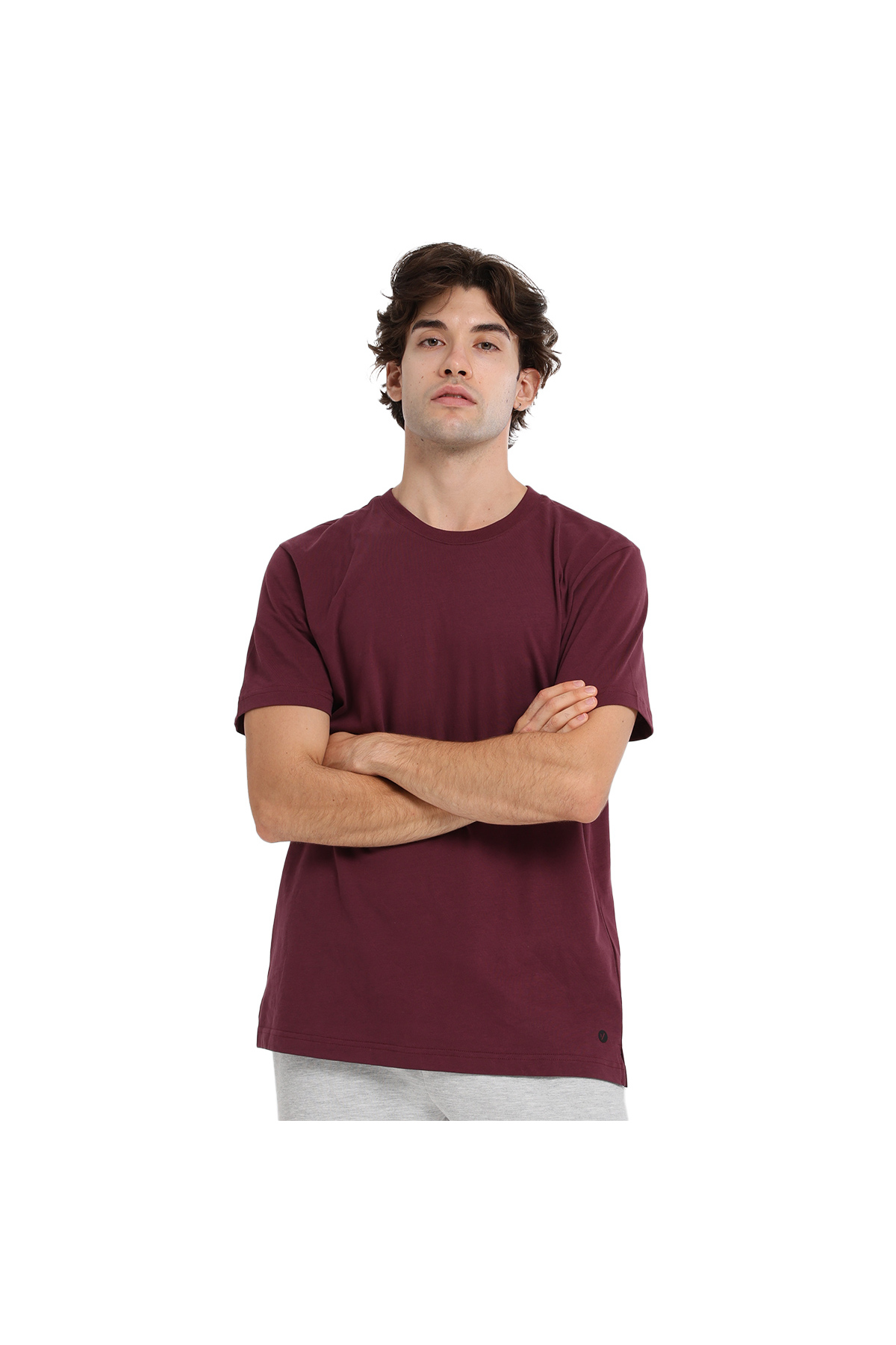 Bow Erkek Bordo Günlük Stil T-Shirt 25KE1016-BRD