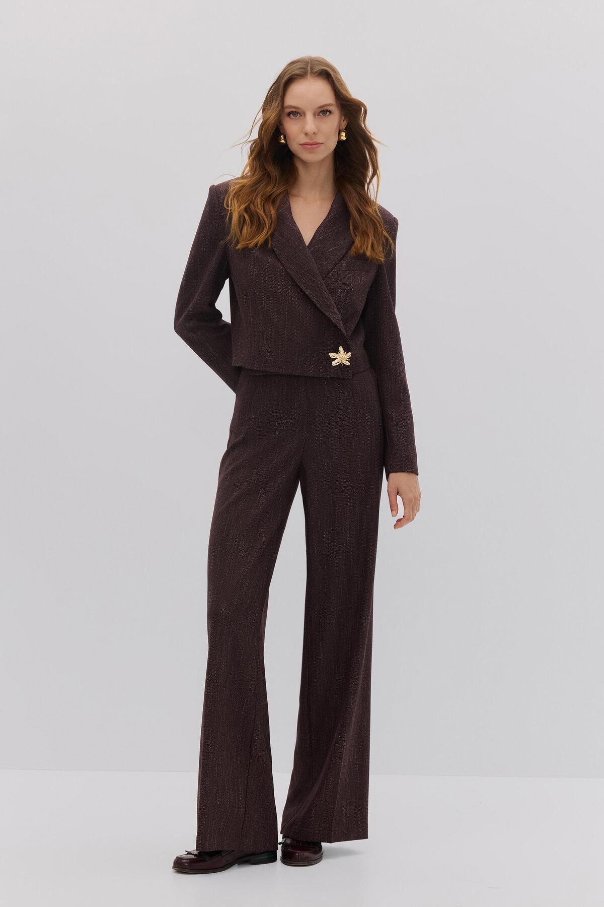 Shn KRUVAZE CROP CEKET PANTOLON TAKIM