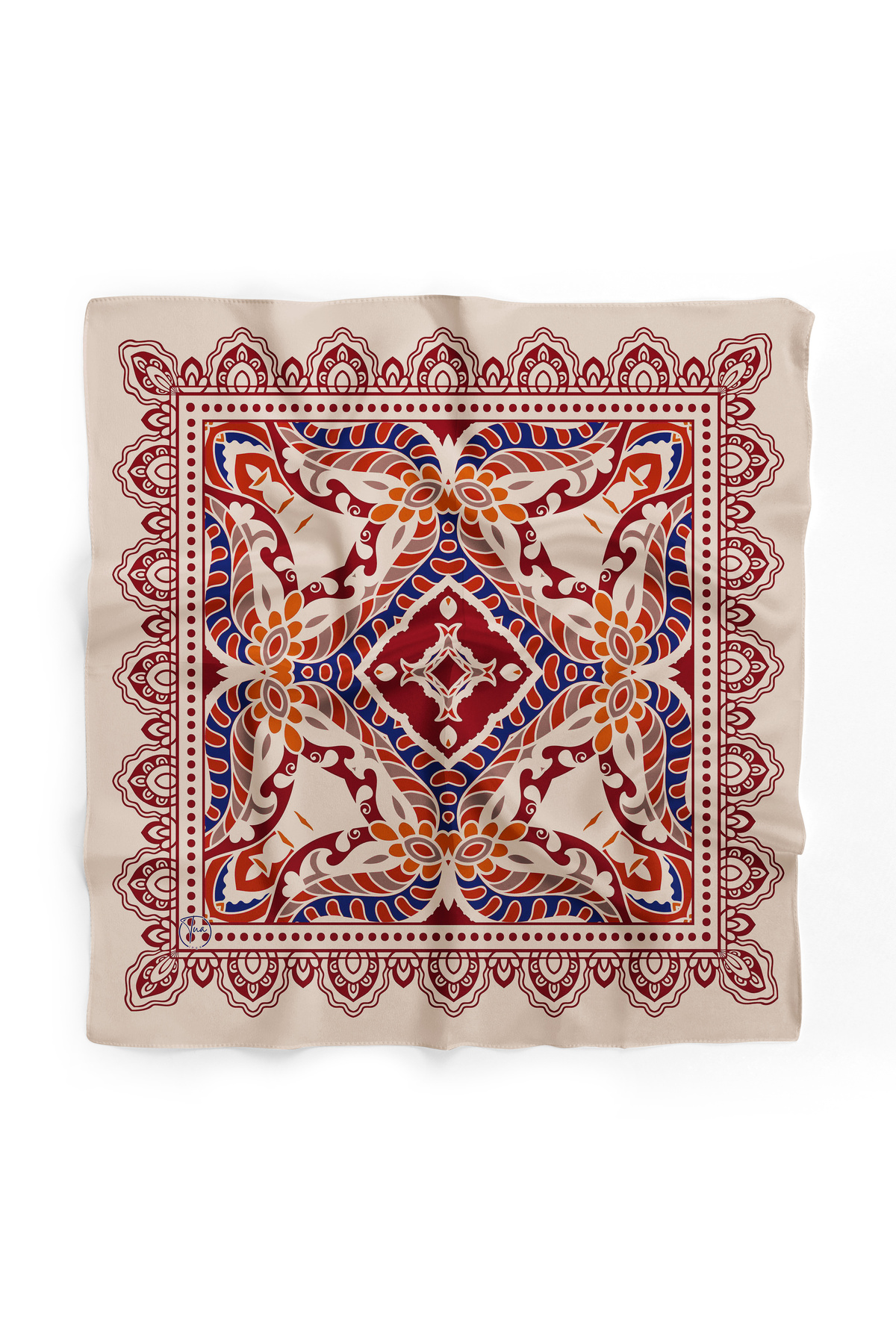 tuaipek Pusula Desen 55x55cm Bandana/Fular görsel 2