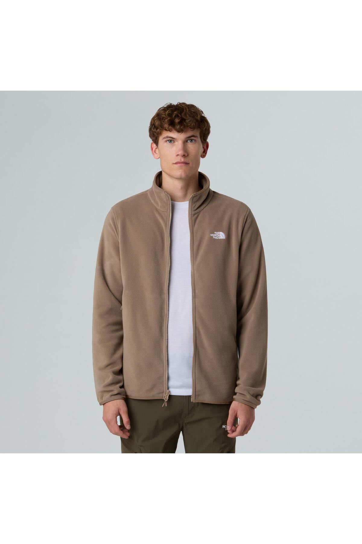 THE NORTH FACE Erkek Glacier Tam Boy Fermuarlı Polar Nf0A8D0Rbow1 Kahverengi-XL görsel 2