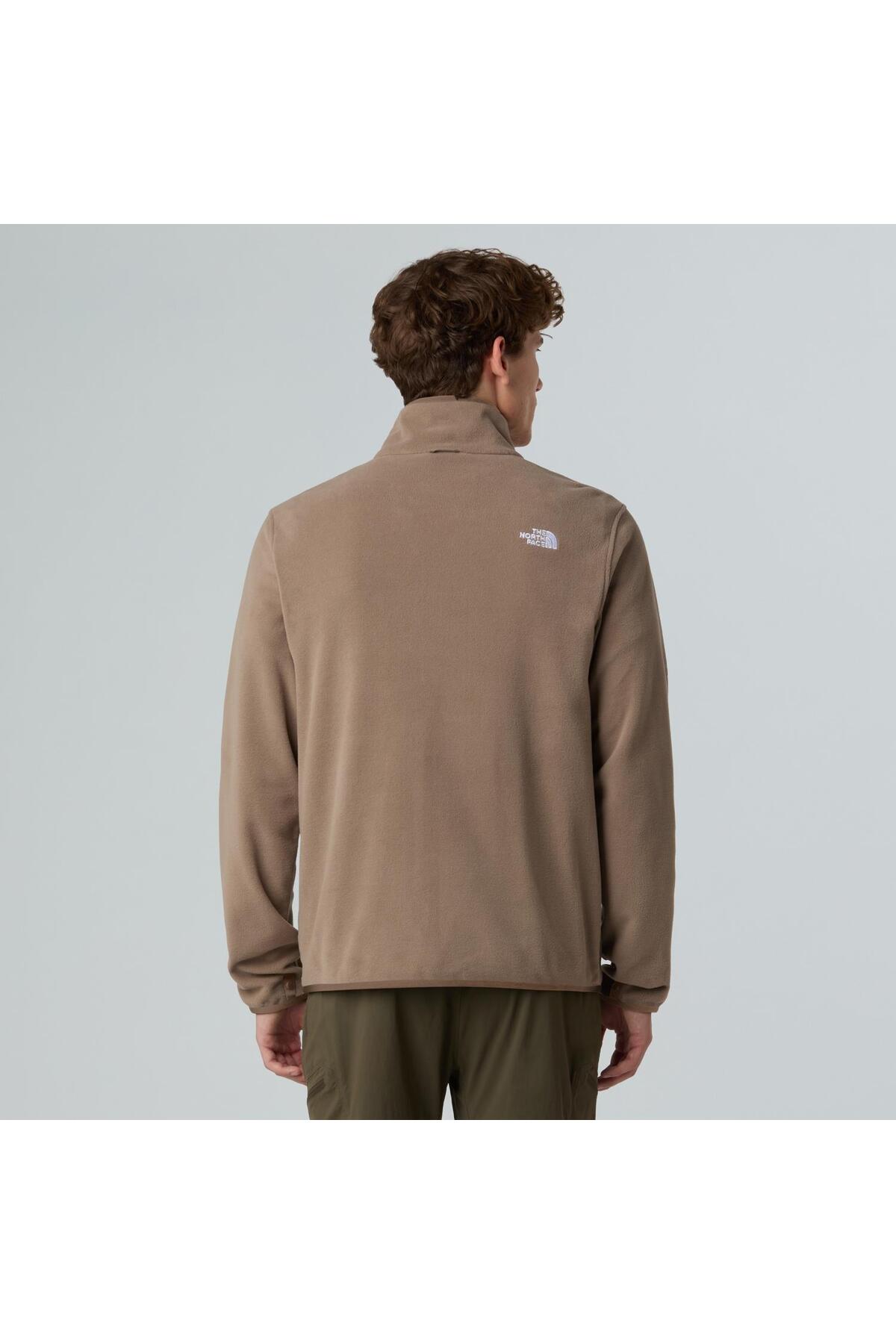 THE NORTH FACE Erkek Glacier Tam Boy Fermuarlı Polar Nf0A8D0Rbow1 Kahverengi-XL görsel 6