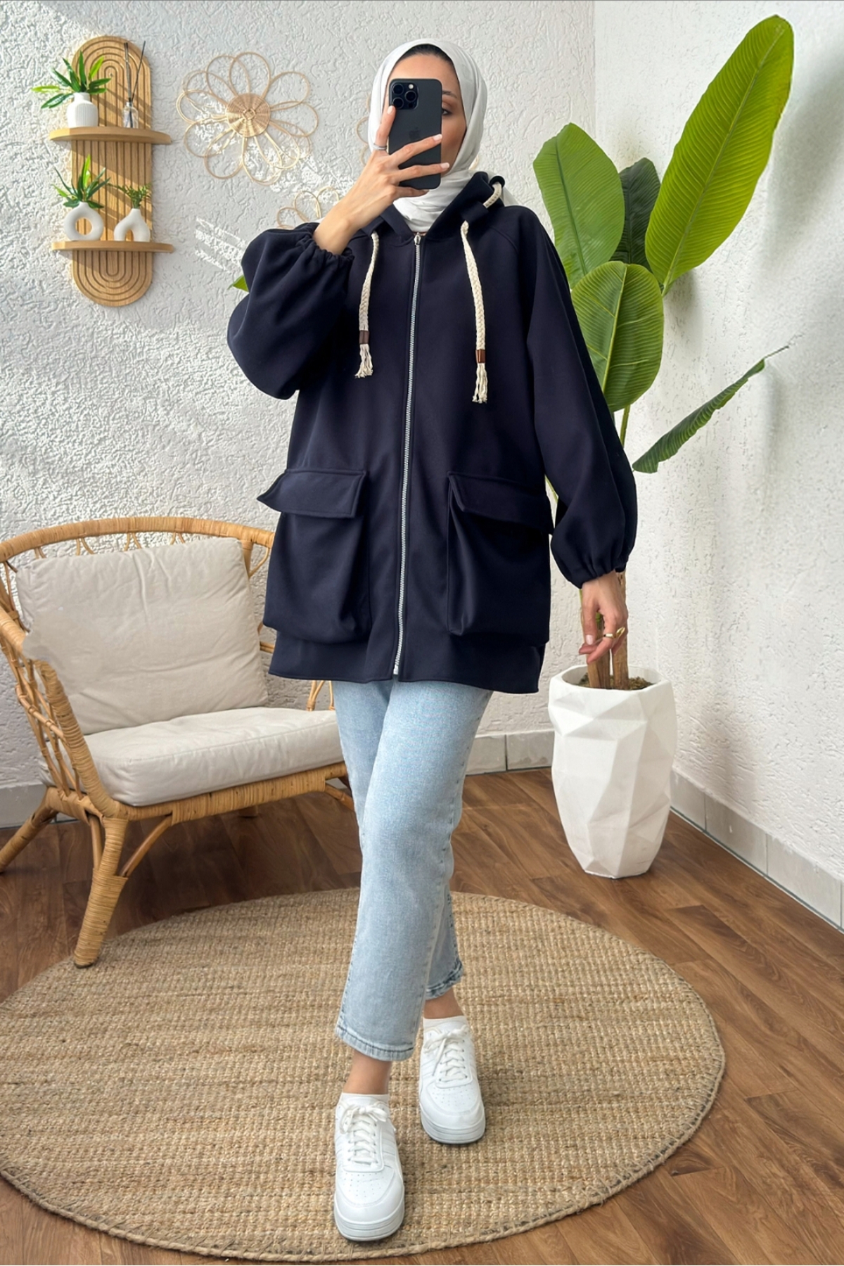 shop Körük cepli kaşe kaban görsel 2