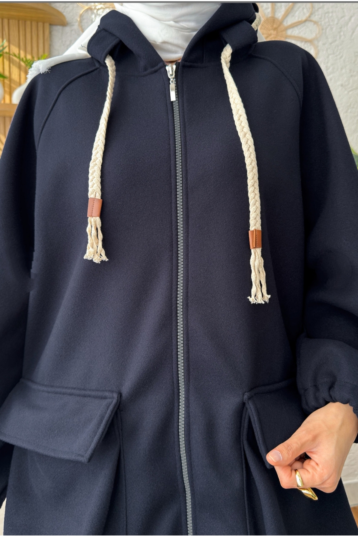 shop Körük cepli kaşe kaban görsel 4