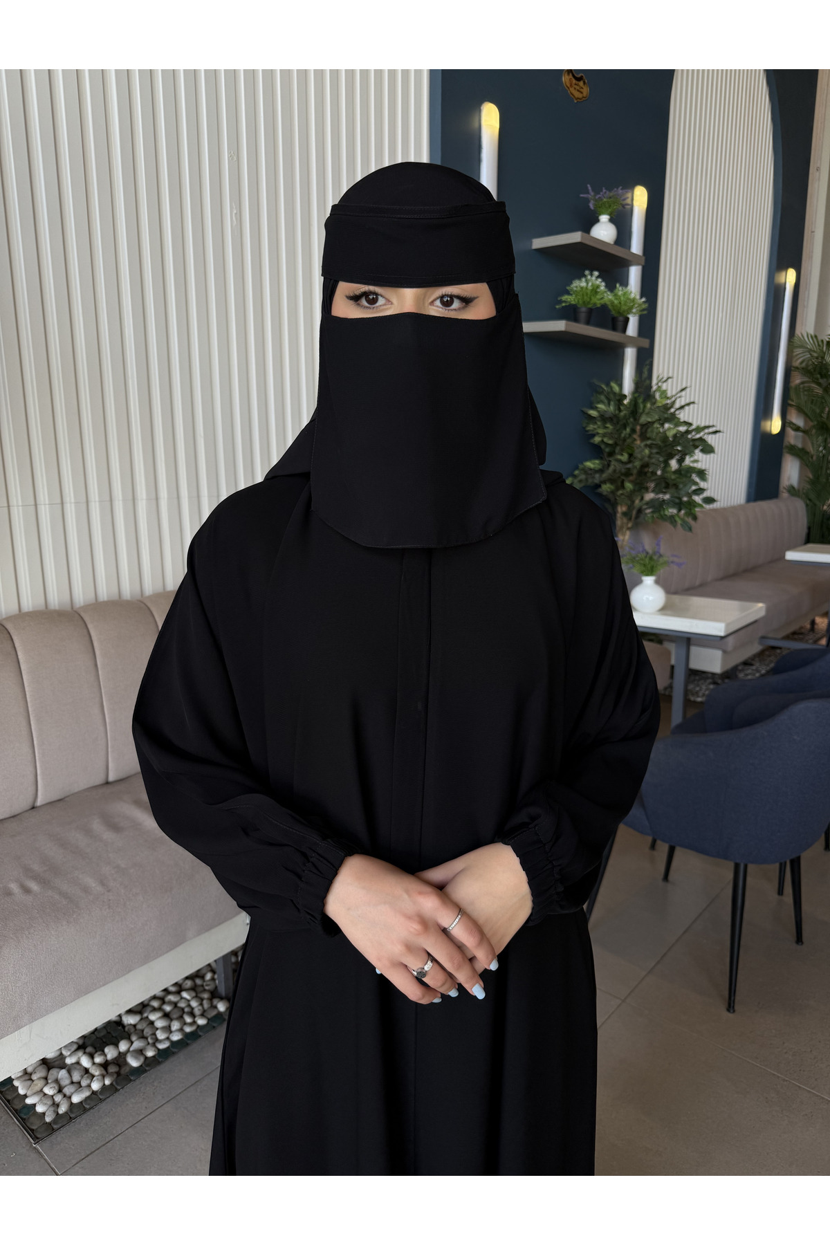 عباية عملية بسحاب وجيوب مخفي