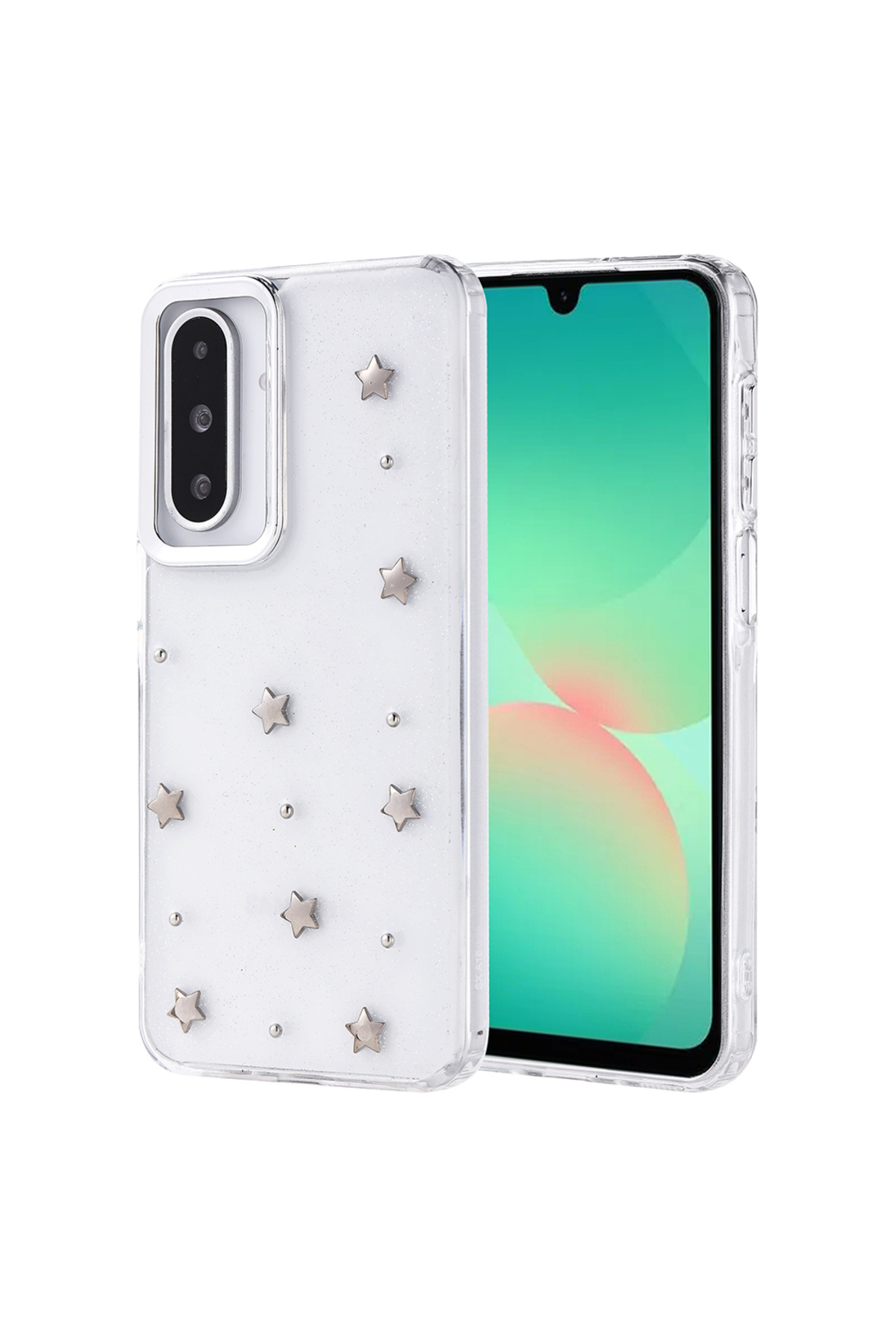 Galaxy A26 Kılıf Airbag Tasarımlı Simli Şeffaf TYGO Kutup Kapak - Yıldız