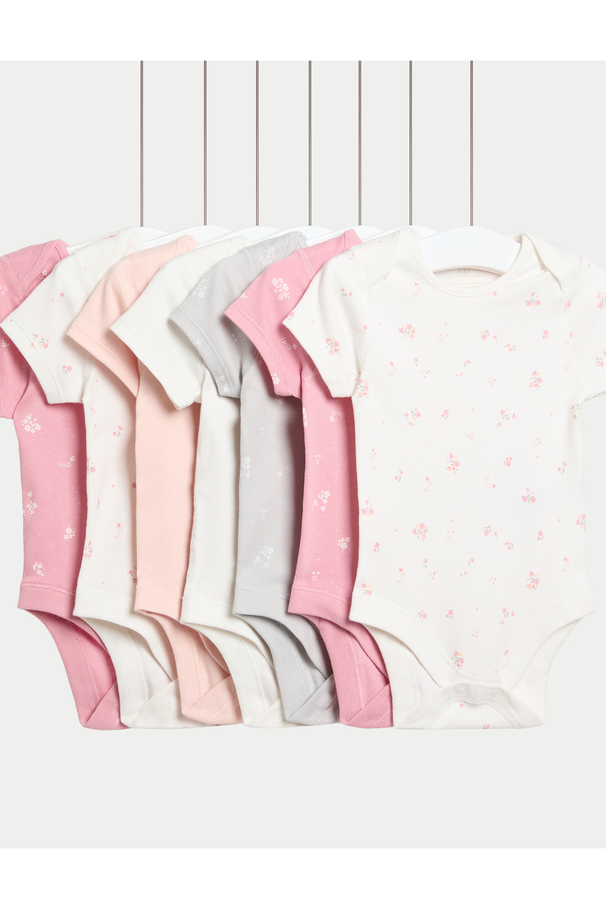 Marks & Spencer 7'li Saf Pamuklu Çiçekli Bodysuit Seti (5-3 Yaş) fotoğrafı 4 (önizleme)