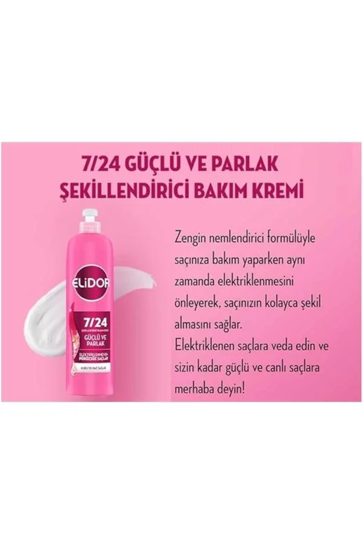 7/24 Şekillendirici Saç Bakım Kremi Güçlü ve Parlak Kuru ve Mat Saçlar 240 ml — uys187670 — تصویر 6 از 7