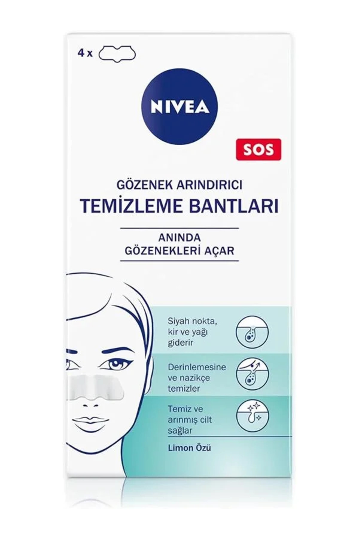 Genel Markalar Siyah Nokta Temizleyici Burun T-Bant, Gözenek Arındırıcı, Derinlemesine Temizlik, Limon Özü, 4