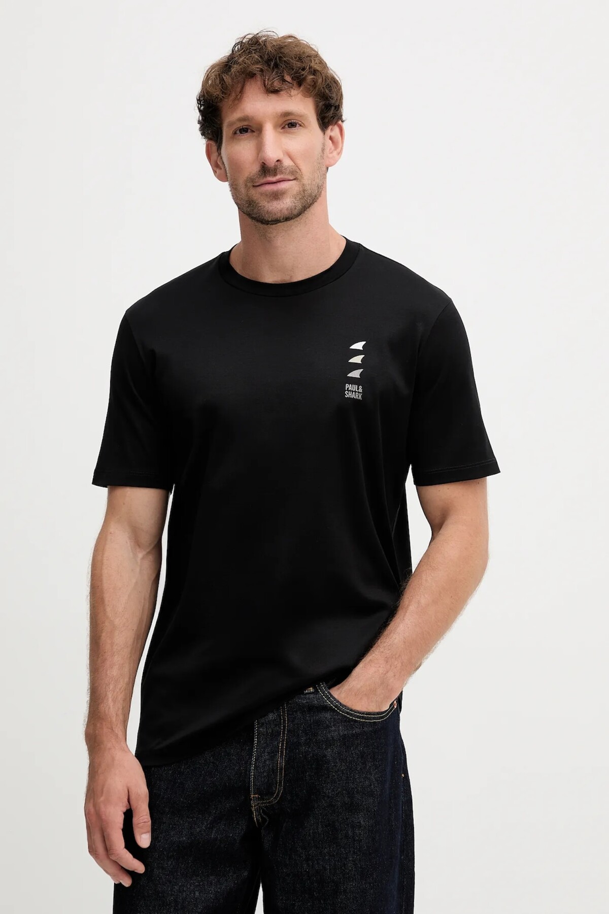 پال اند شارک تی‌شرت مردانه طرح‌دار یقه گرد ۱۰۰٪ پنبه‌ای معمولی سایز مشکی ۱۵۳۱۱۶۲۸-۰۱۱
