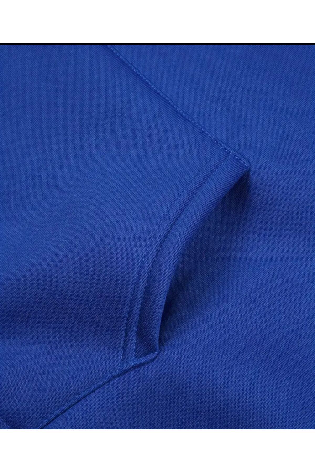 herkesemoda Світшот з капюшоном і принтом Cizgi Paris, синій