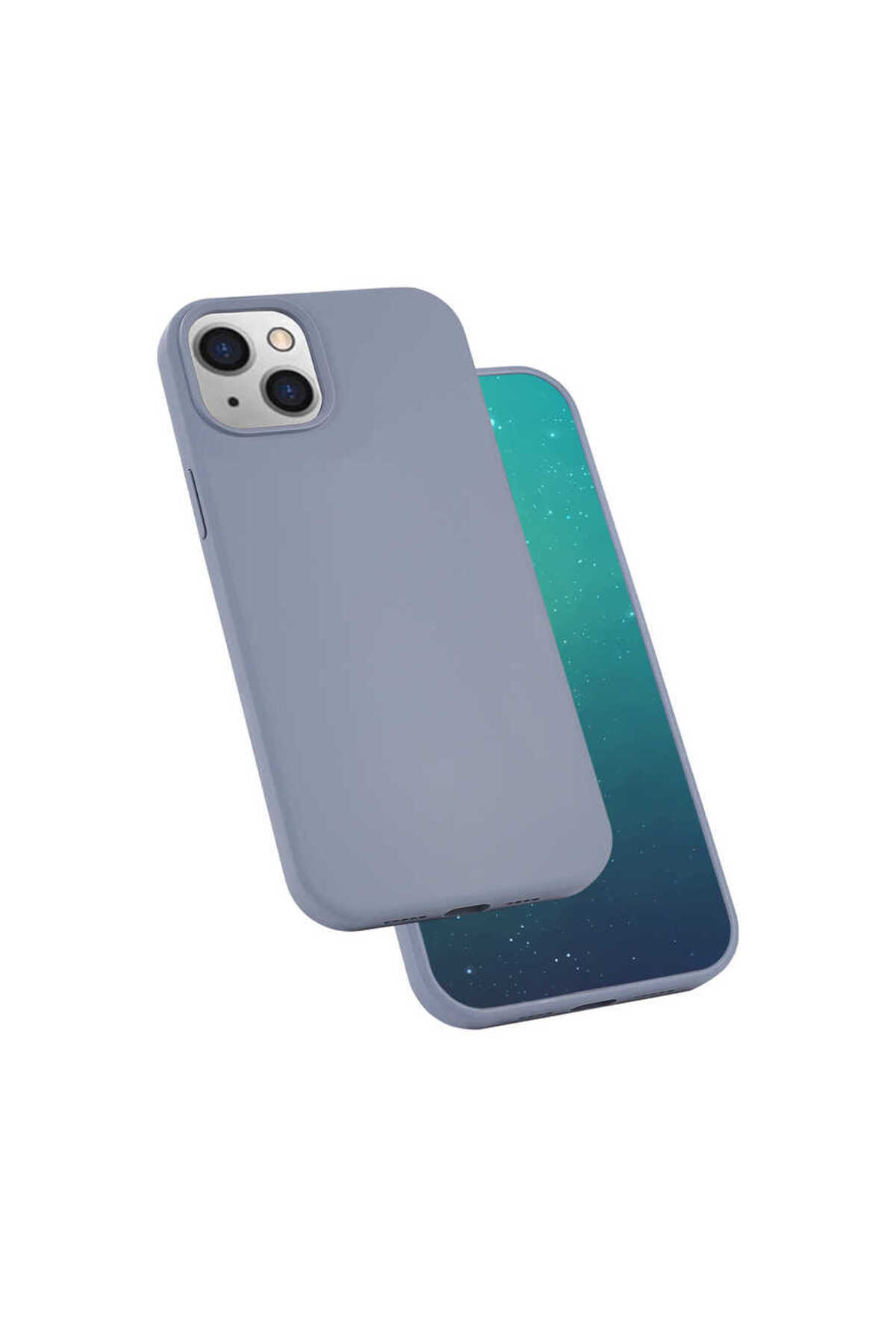 iPhone 13 Mini Uyumlu LCKC Silk Silikon-Lila