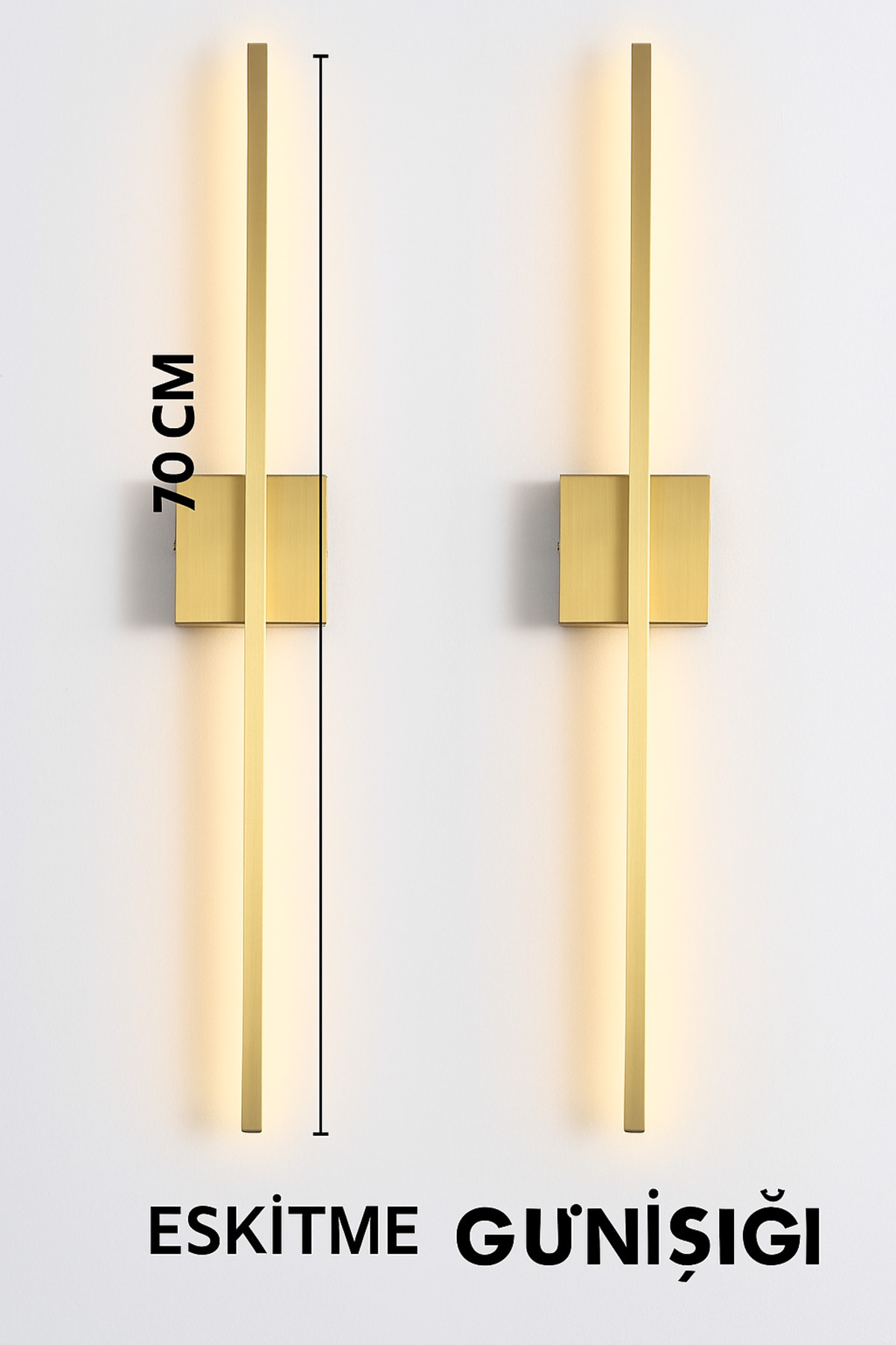 KAREON 70 cm Kare Kasa Aplik – Gün Işığı, ( Pilli Model )