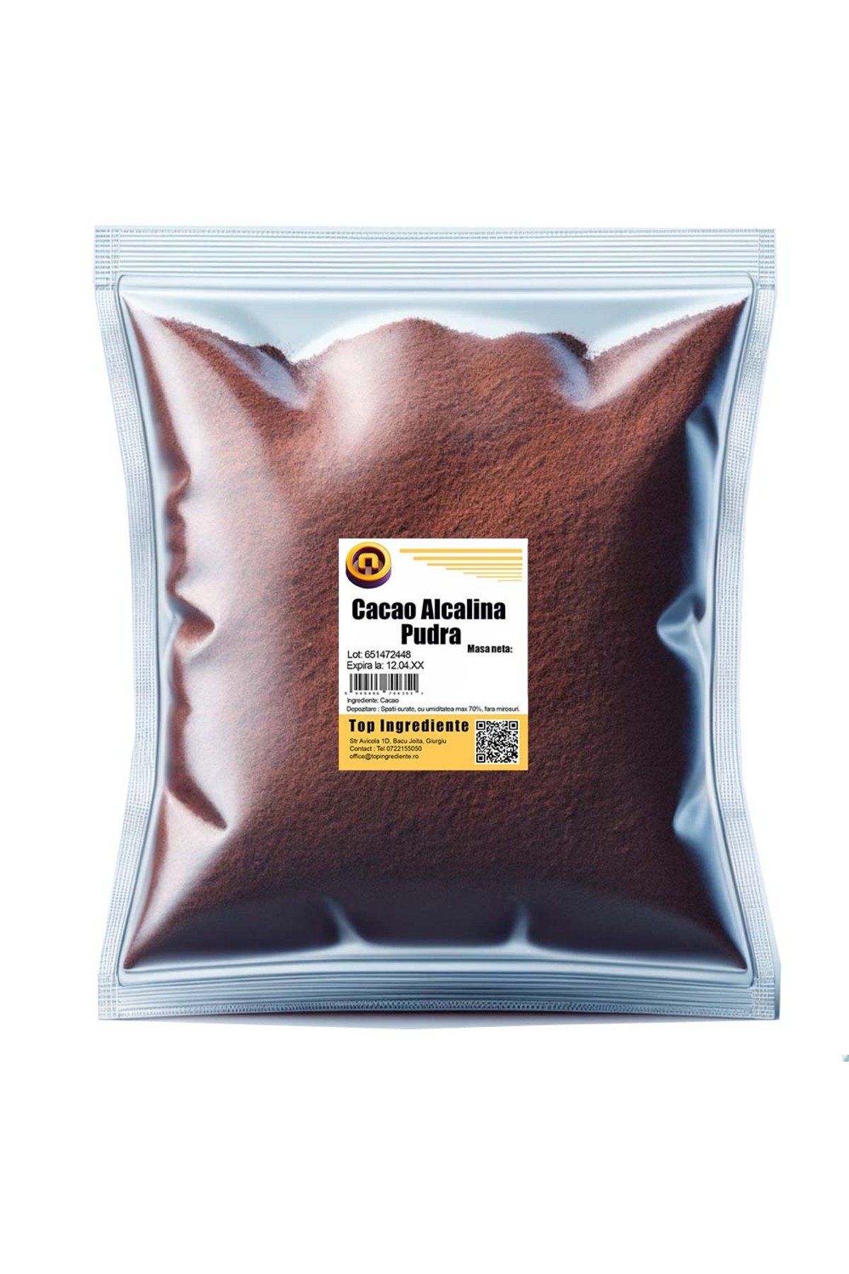 Top Ingrediente Алкално черно какао на прах - 250 г