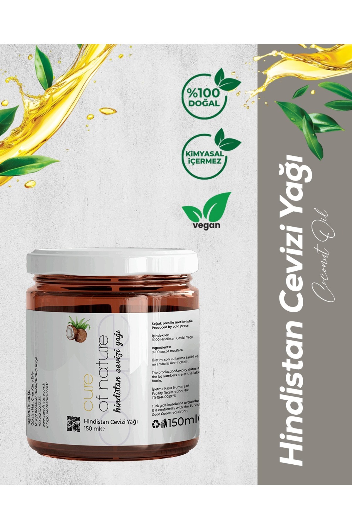 Cure Of Nature Hindistancevizi Yağı 150 ml
