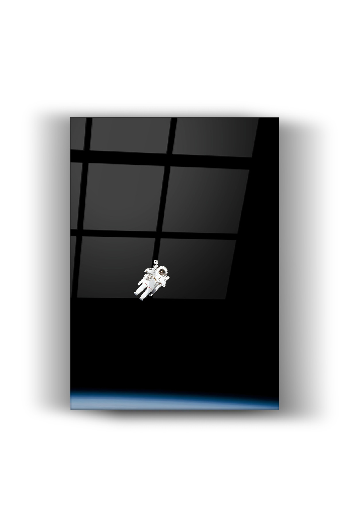 Uzayda Yalnız Astronot-Cam Tablo-Ev-Ofis-Dekorasyon