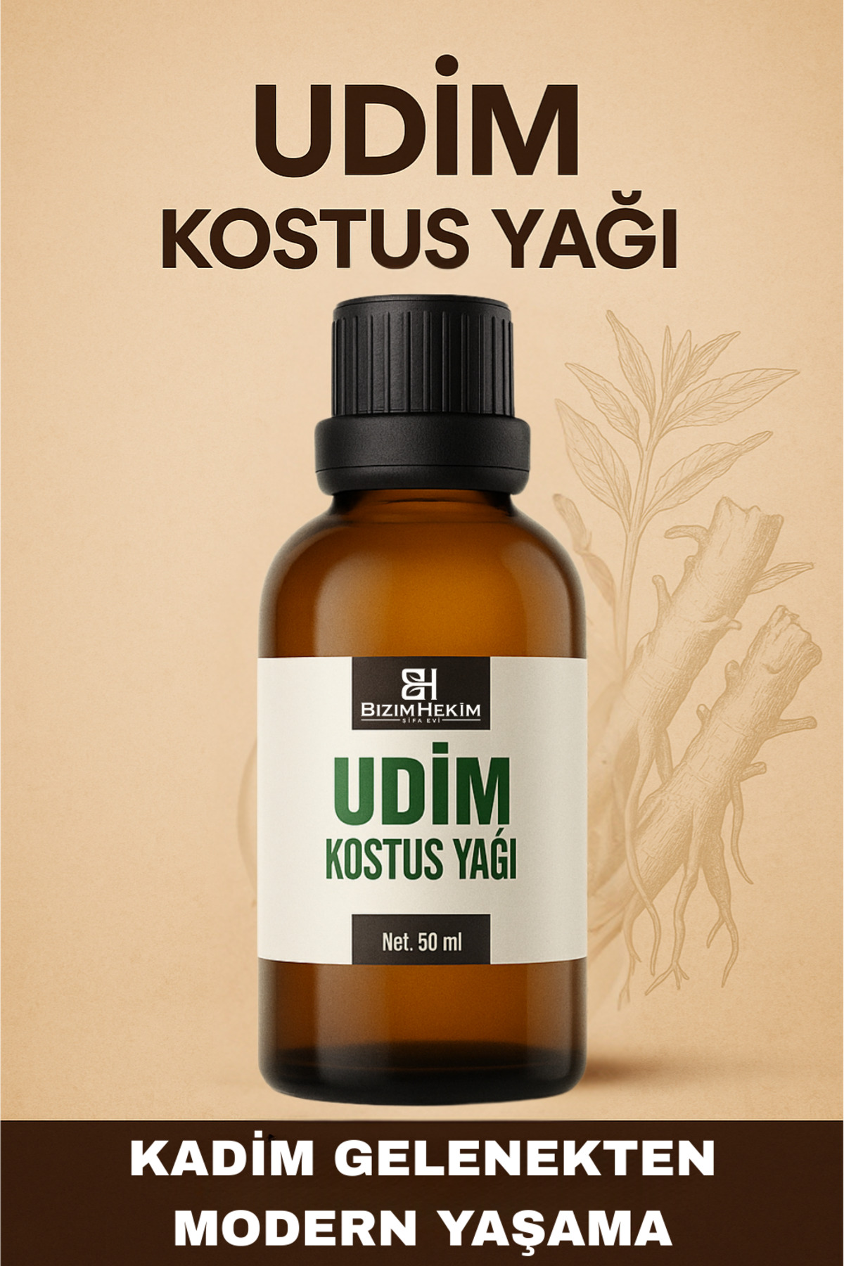 UDİM Udi Hindi (Kostus) Yağı 50 ml – Çörekotu Yağı Emilimli, %100 Doğal & Katkısız — udim1 — تصویر 5 از 5
