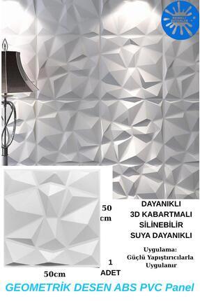 Renkli Duvarlar 50cm x 50cm 1 Adet Beyaz 3D Abs Malzeme PVC Dayanıklı Duvar P...