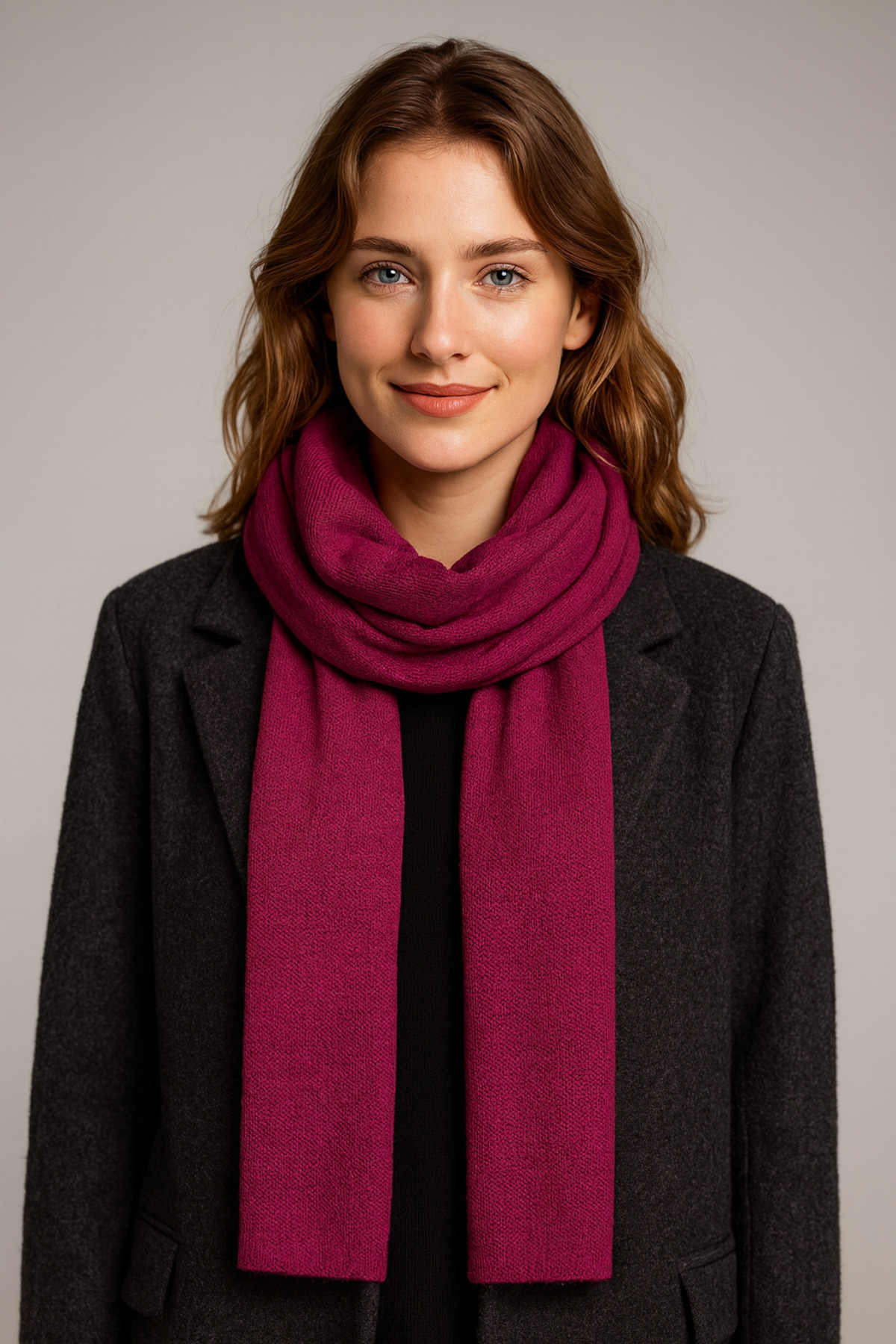 Sebir Moda Tek Renk Klasik Atkı