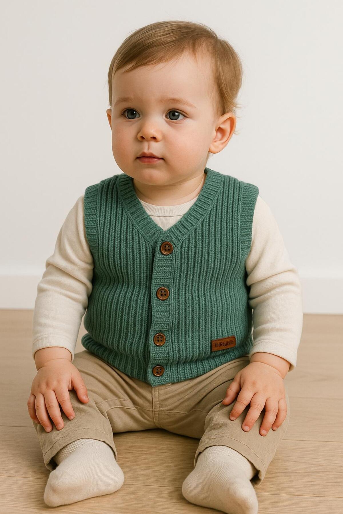 meriç bebe - bütün çocuklar melektir. mrc Erkek Çocuk Selanik Örgü Yelek – Esnek ve Şık – 0-5 Yaş fotoğrafı 7 (önizleme)