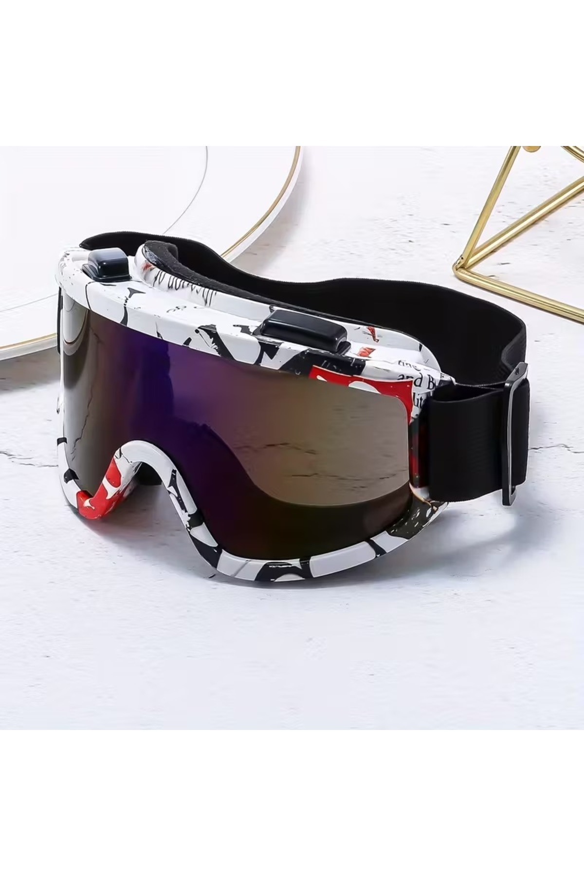 mujeres Unisex Kayak & Snowboard Gözlüğü – Anti-Sis, UV Koruma, Şık Desenli Tasarım