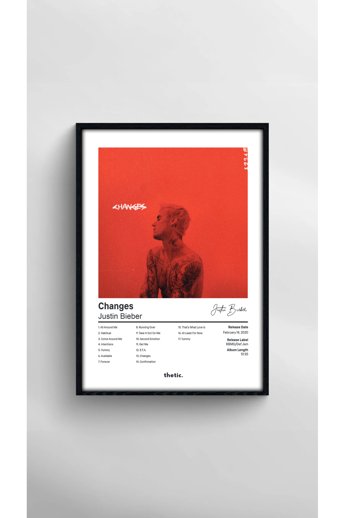 Justin Bieber CHANGES レコード 2LP Justin Bieber – Changes – 2 x Vinyl (Red, LP, Album, Stereo), 2020