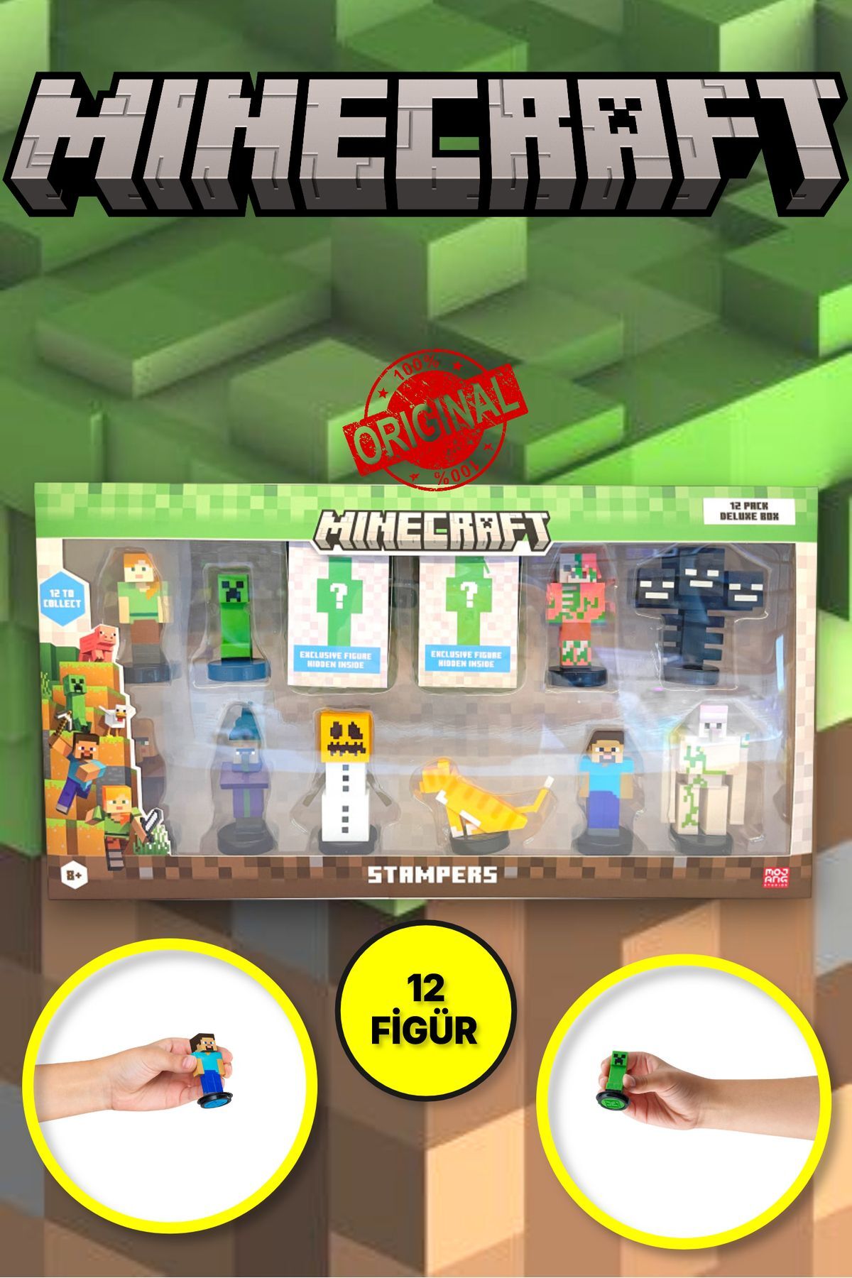 TOYFEST Minecraft 3D Figür Stamper 12'li Delüks Set - Fiyatı