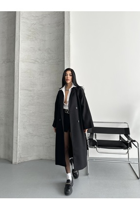 Fashionbox kadın premıum kalite oversize astarlı kaban 25105