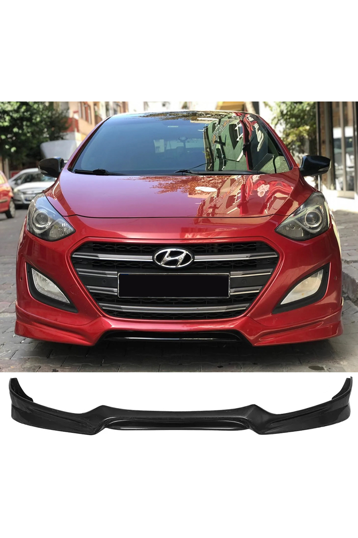 AkmTuning Hyundai i30 Custom Ön Ek Karlık Abs Plastik Mat Siyah 2012 2013 2014 2015 2016 2017