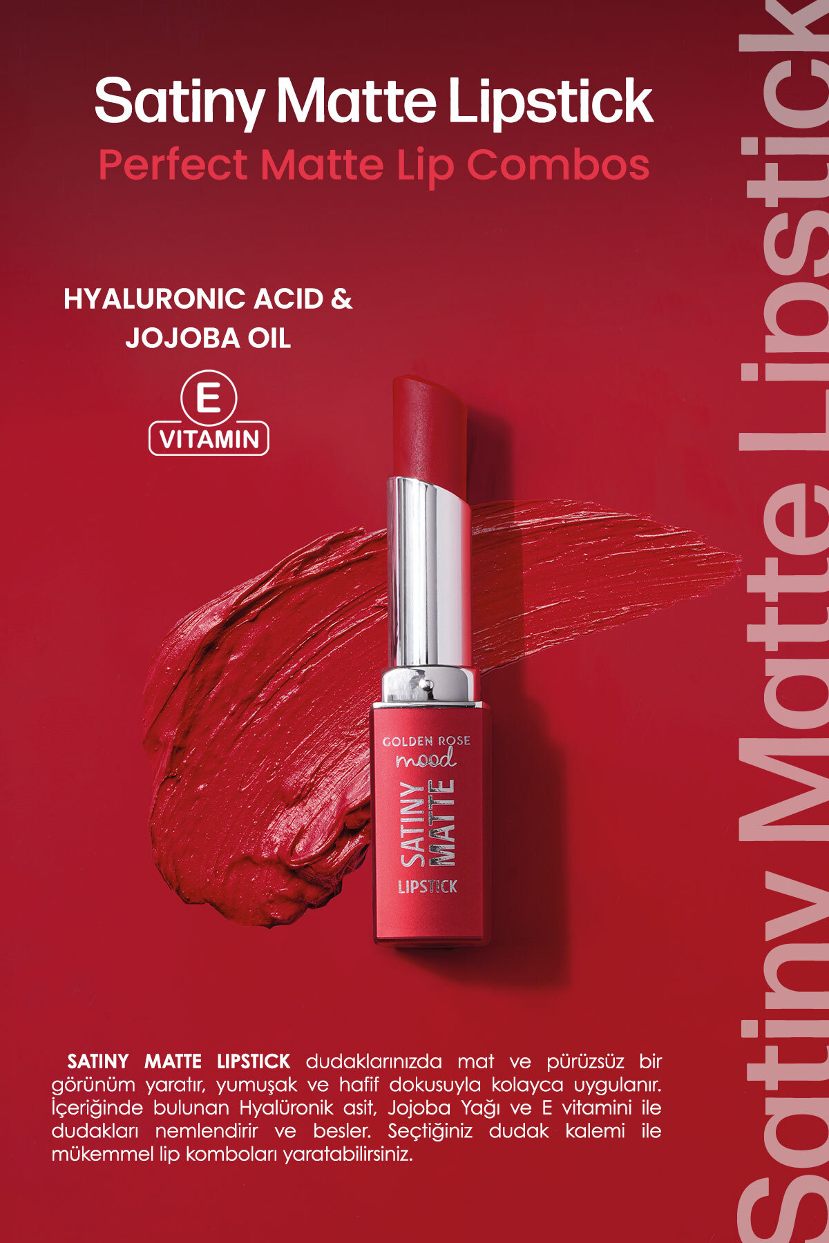 Mood Lip Combo Set -  Dudak Kalemi No:08 -  Matte Ruj No:08 -  Dudak Parlatıcısı No:205 — GROSE184 — تصویر 5 از 7