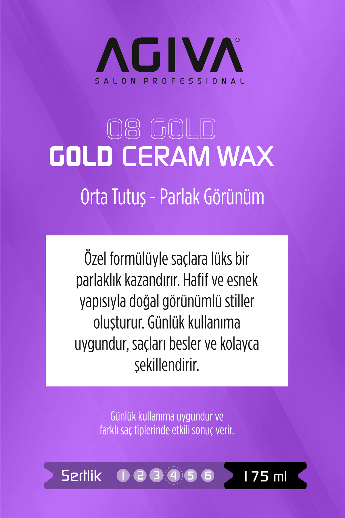 Gold Orta Tutuş ve Parlak Görünüm Sağlayan Wax - 175ML — 001-WAX-291 — تصویر 3 از 5