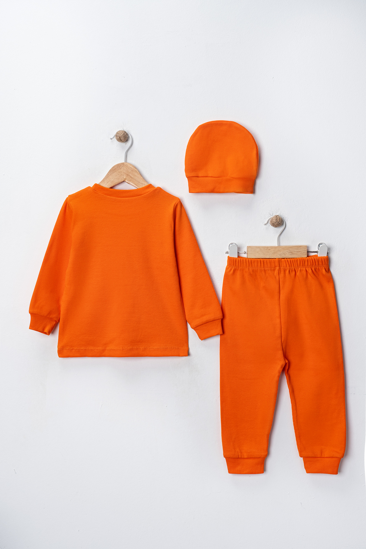 DIMPLE BABY Bereli 3 Parça Organik Pamuk Esnek Bebek Takımı fotoğrafı 6 (önizleme)