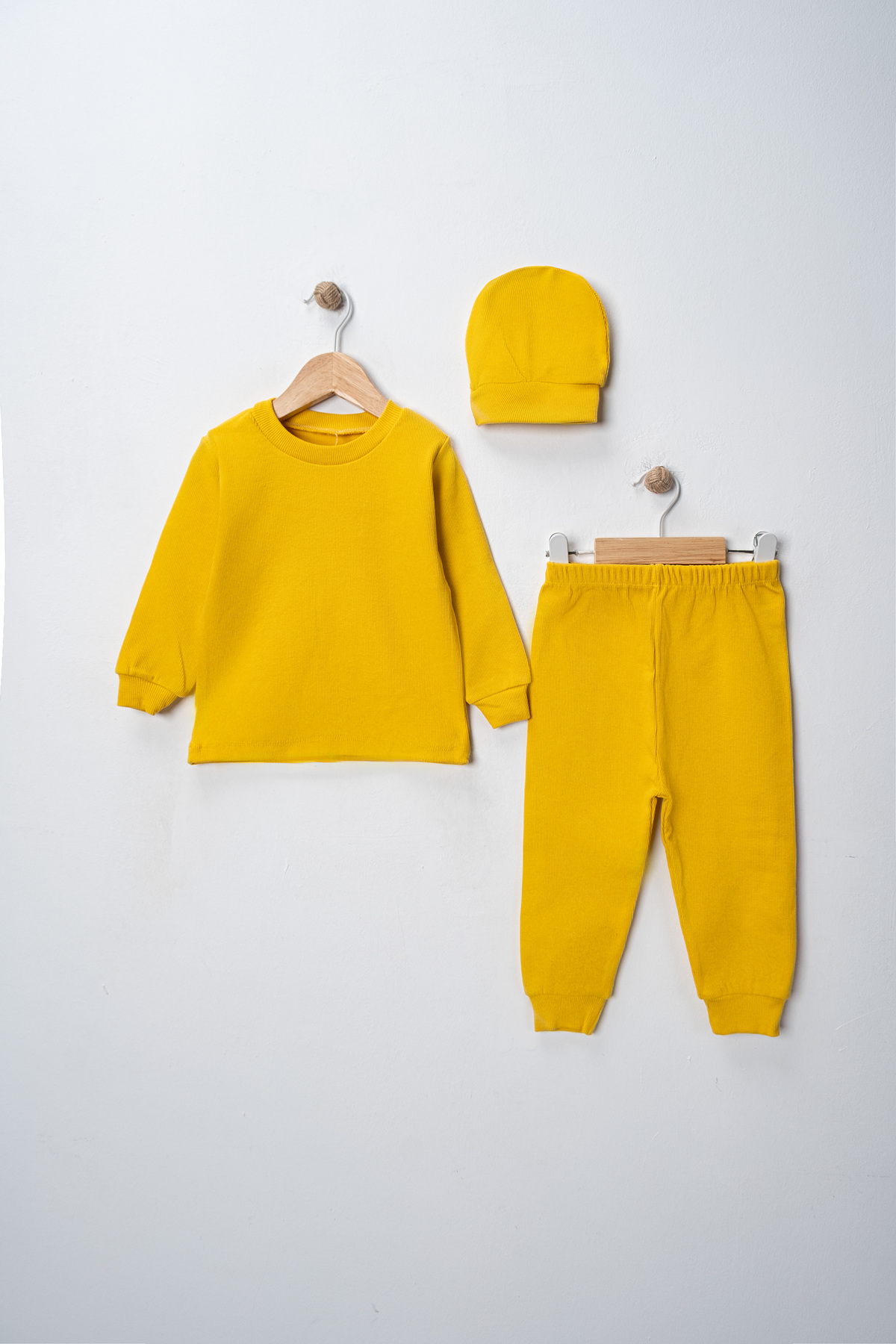 DIMPLE BABY Bereli 3 Parça Organik Pamuk Esnek Bebek Takımı fotoğrafı 6 (önizleme)