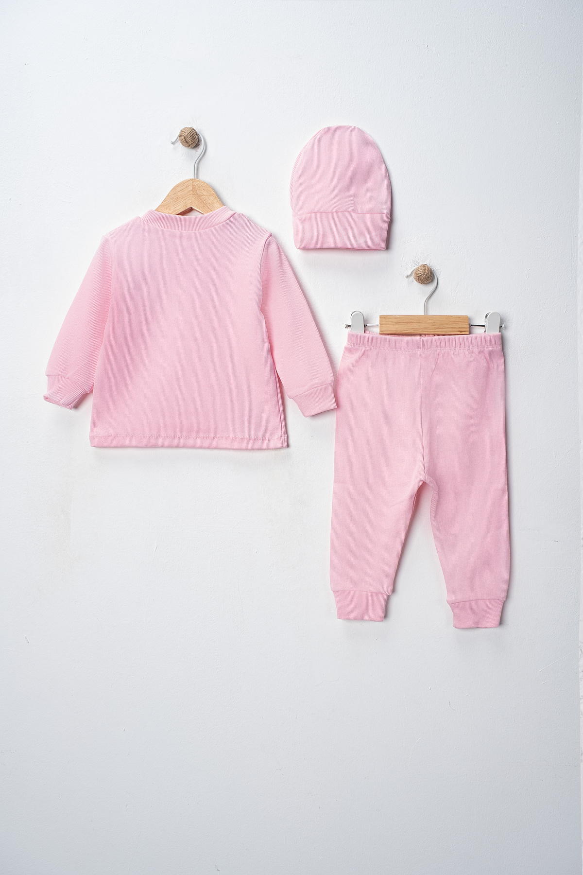 DIMPLE BABY Bereli 3 Parça Organik Pamuk Esnek Bebek Takımı fotoğrafı 2 (önizleme)