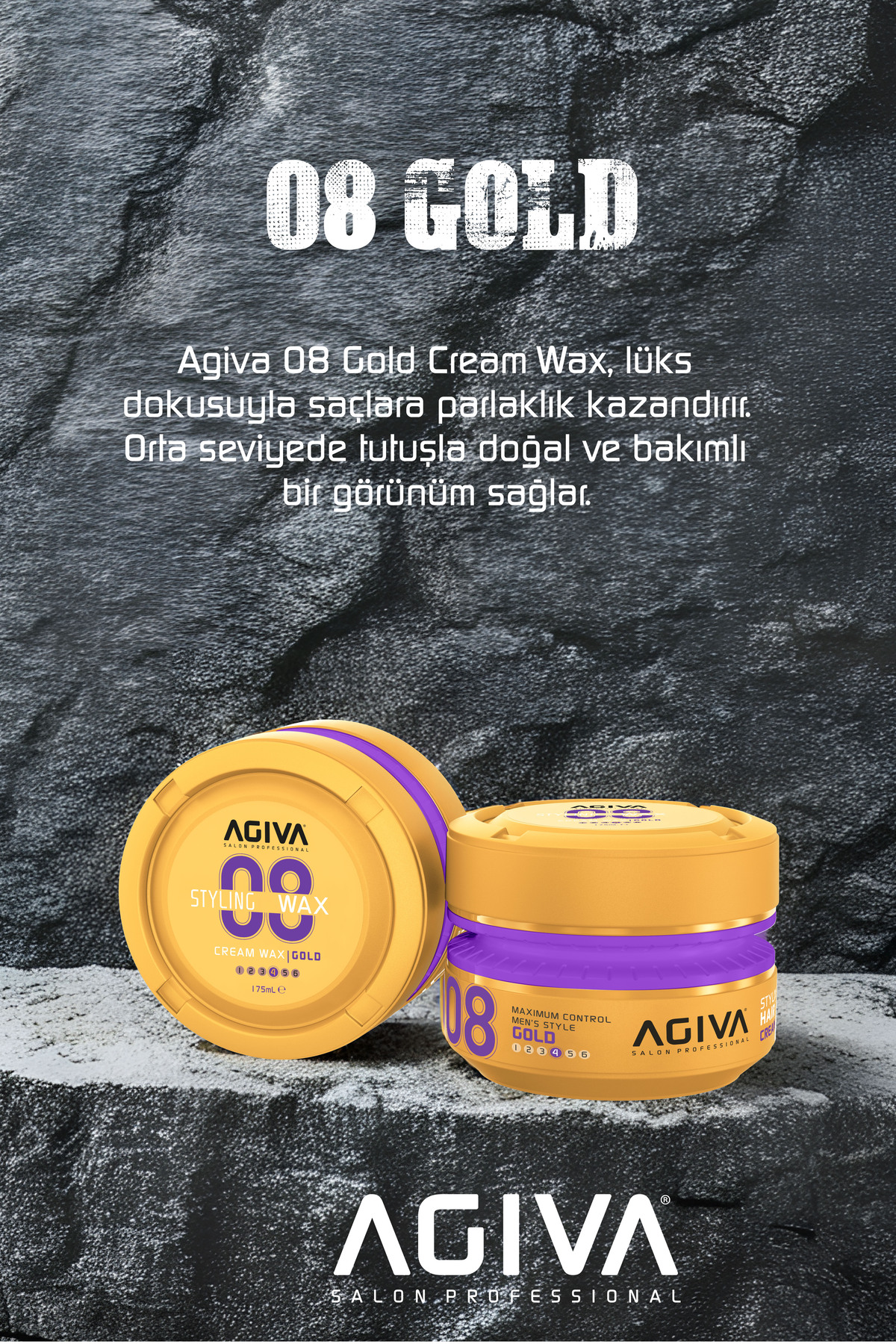 Gold Orta Tutuş ve Parlak Görünüm Sağlayan Wax - 175ML — 001-WAX-291 — تصویر 2 از 5