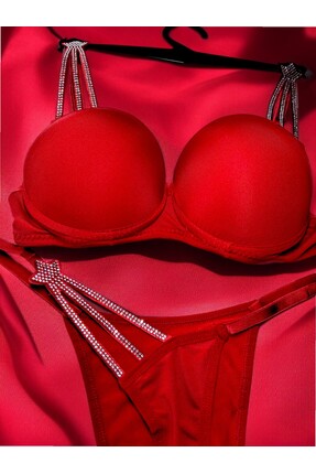 CLOVER JEWELRY Taş Detaylı Leopar Desenli Sütyen ve Külot Takımı – Şık ve  İç...