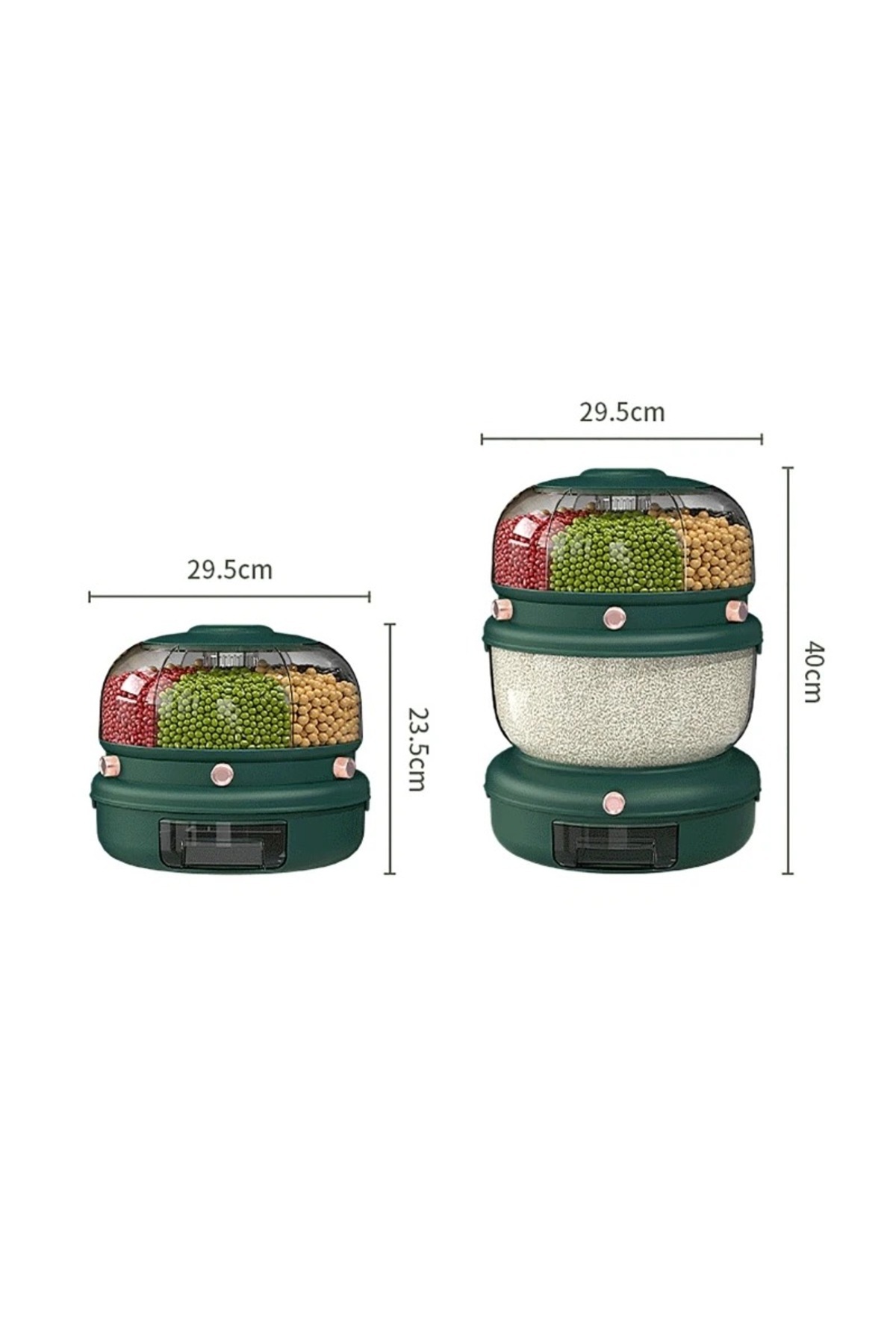 موزع حبوب متعدد الطبقات 360 درجة موزع طعام الأرز ا...