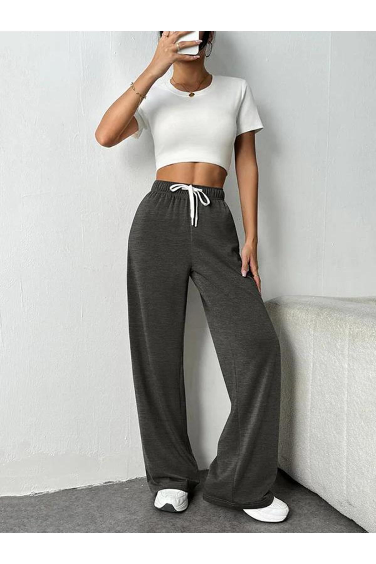 Le Vion Široke nogavice Trenerke sa dva konca, široke i labave